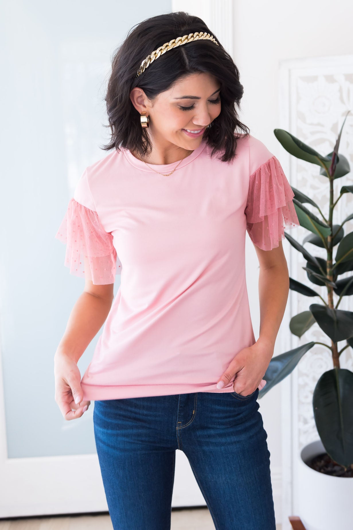 Isn't She Stunning Modest Top Tops vendor-unknown