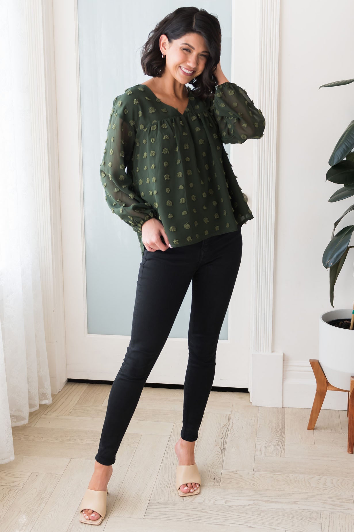 Adored Always Modest Blouse Tops vendor-unknown