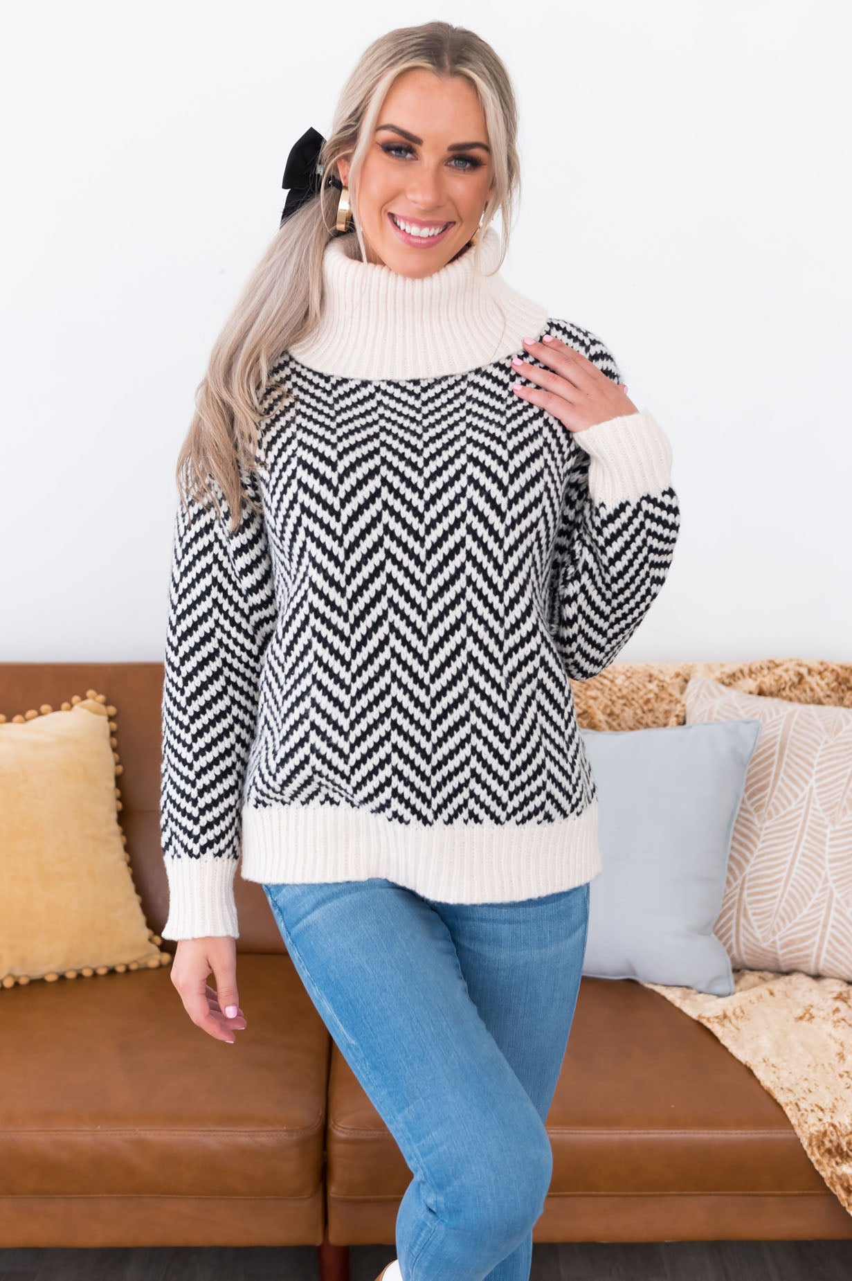 Next Up, Fall Modest Chevron Sweater Tops vendor-unknown