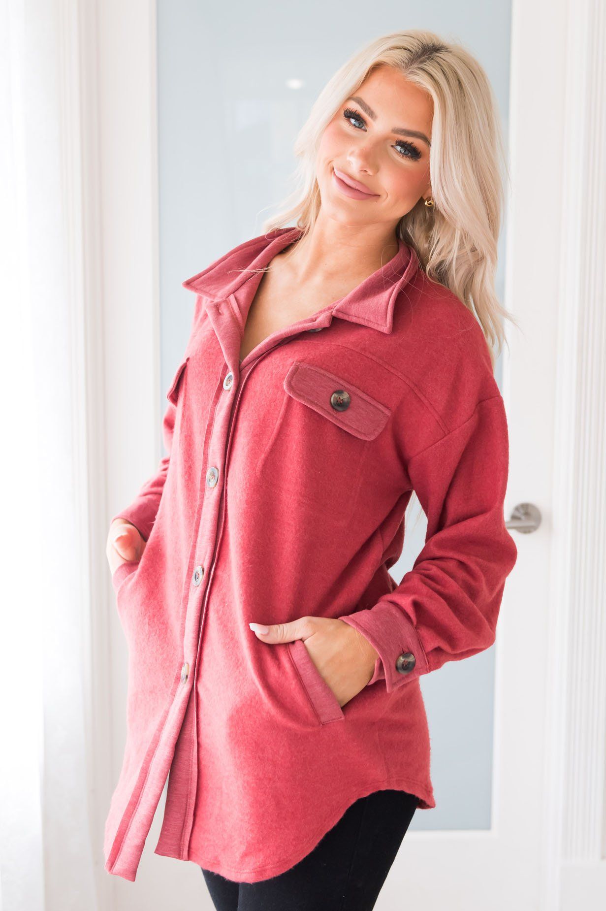 Bundled Up Modest Shacket Modest Dresses vendor-unknown