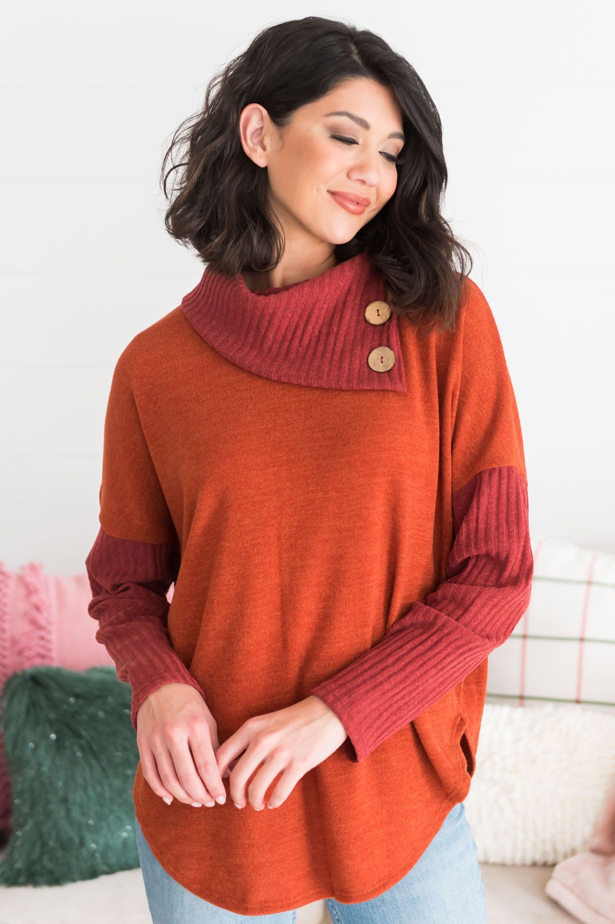 Wrap Me Up Modest Sweater Tops vendor-unknown