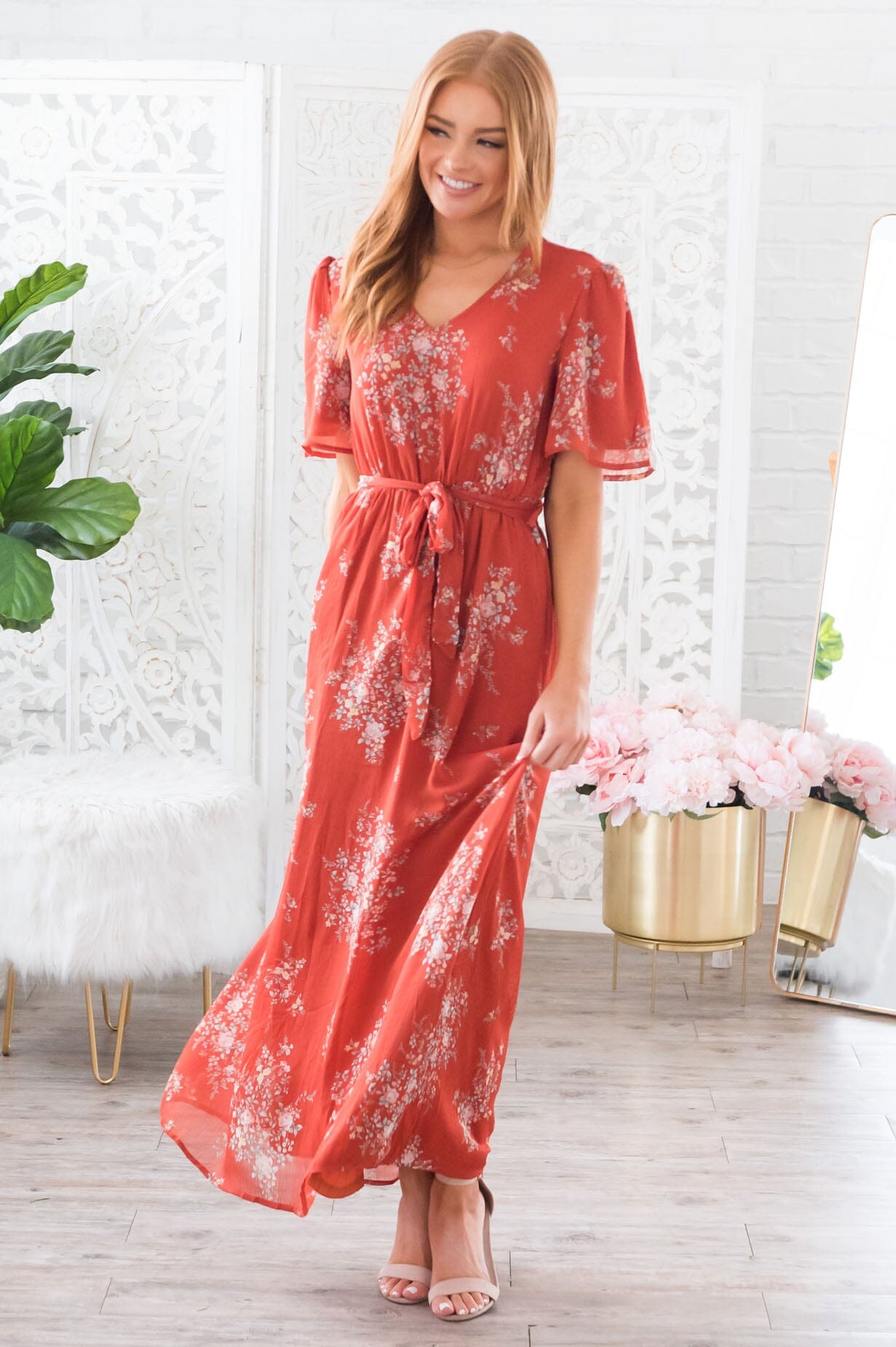 The Sarai Modest Dresses teanrose