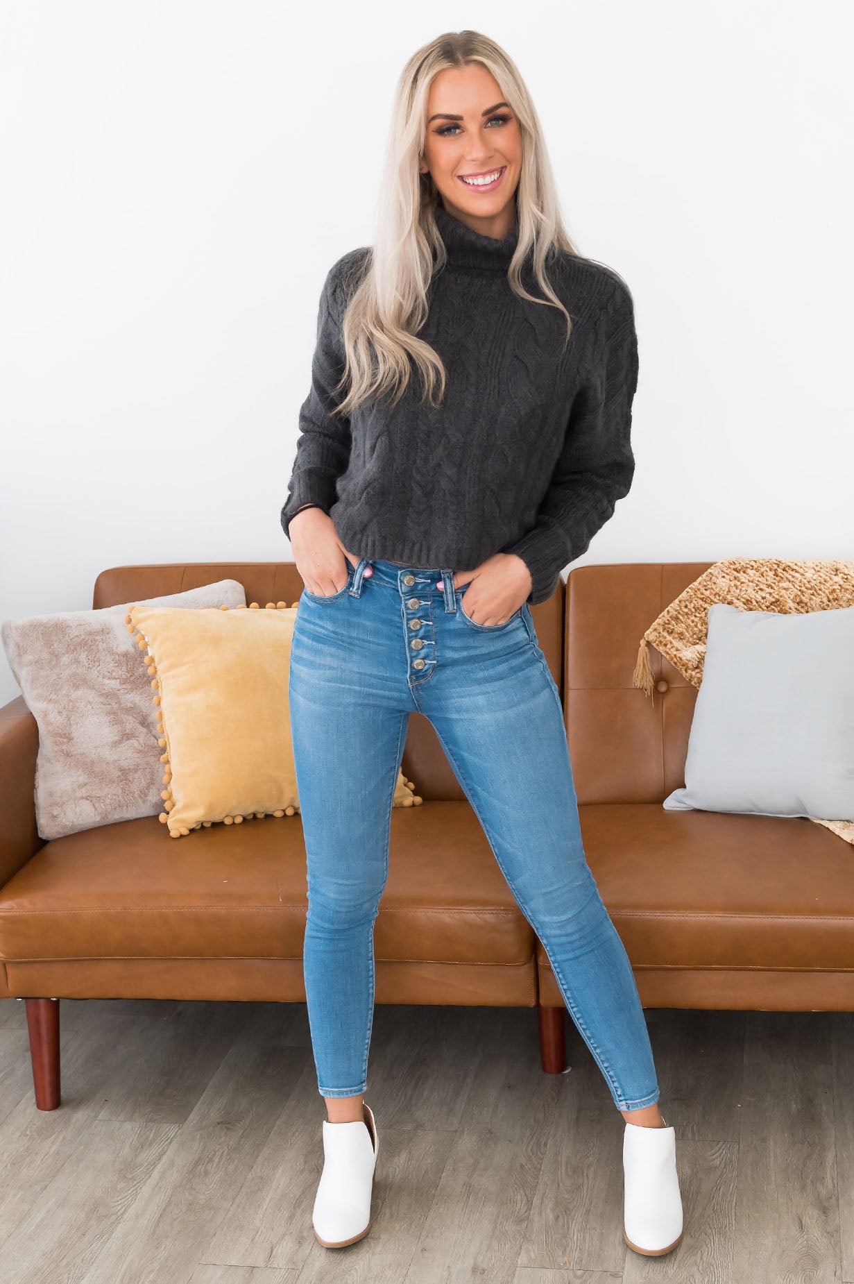 Brisk Days Modest Chunky Turtleneck Sweater Modest Dresses vendor-unknown