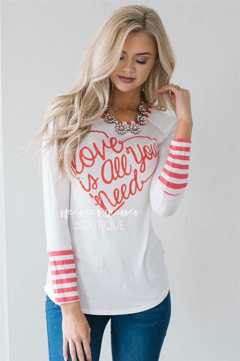 Love Is All You Need Top Tops vendor-unknown