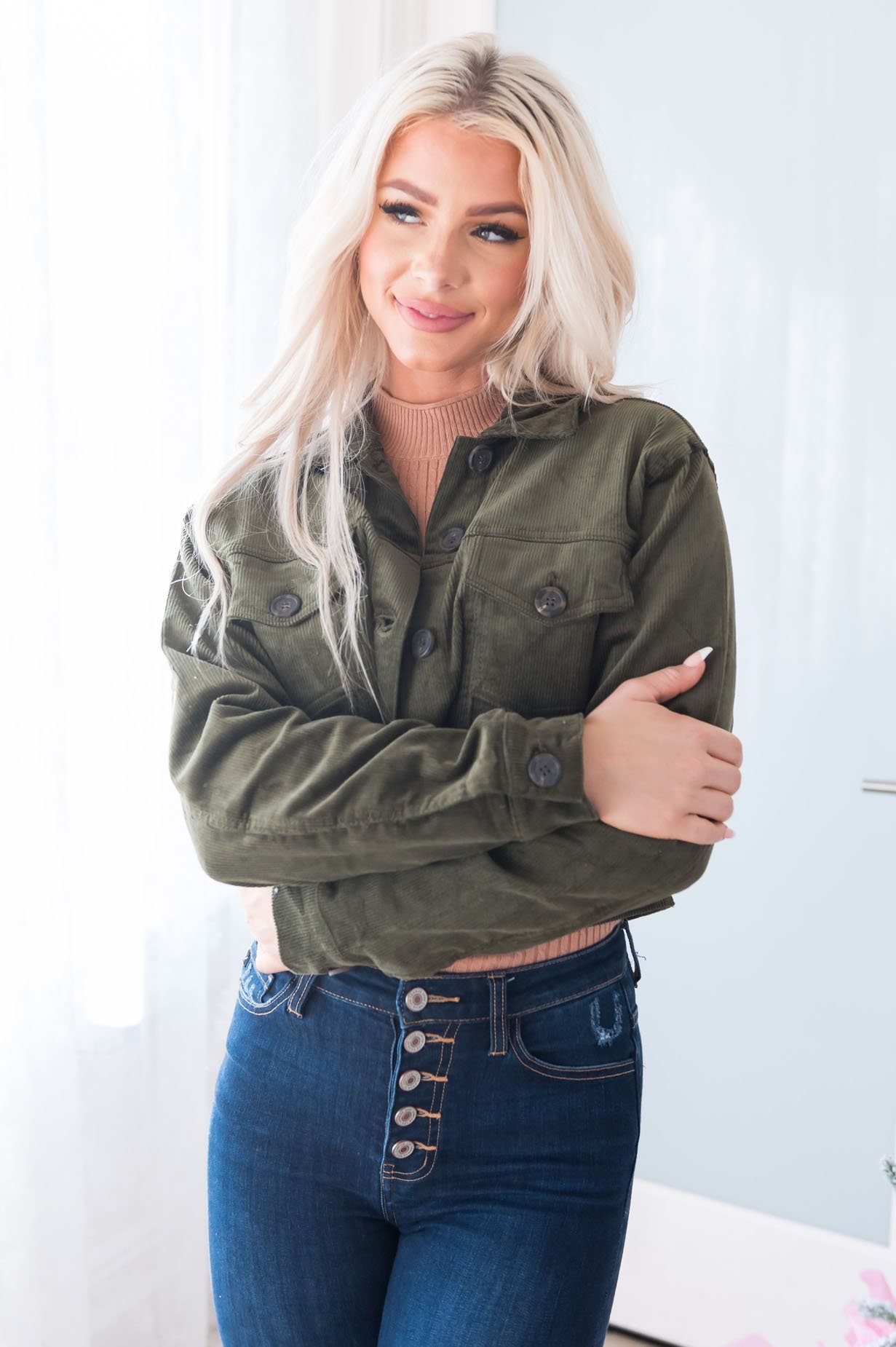 Make A Statement Modest Corduroy Jacket Modest Dresses vendor-unknown