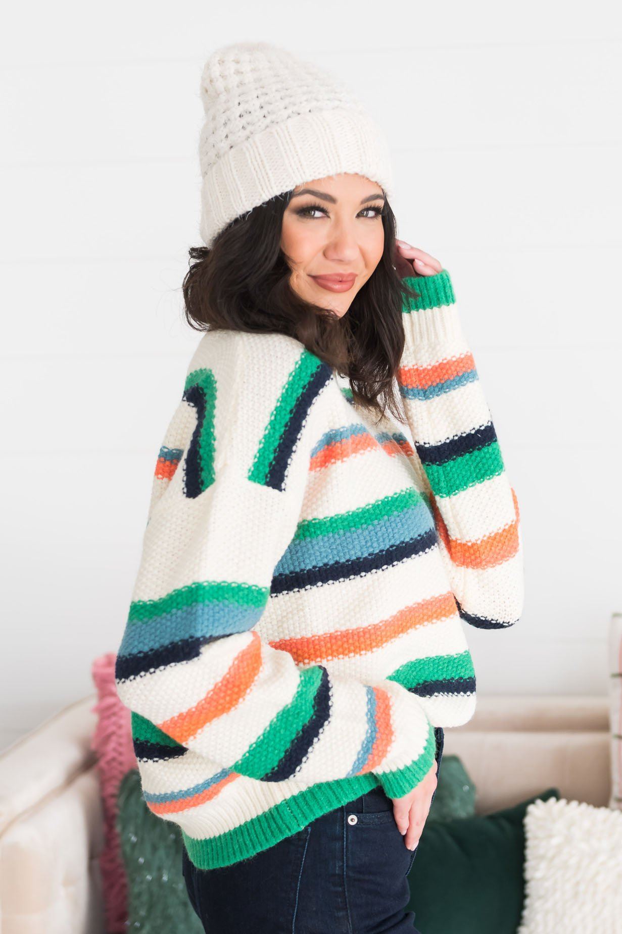 That Perfect Moment Modest Sweater Tops vendor-unknown