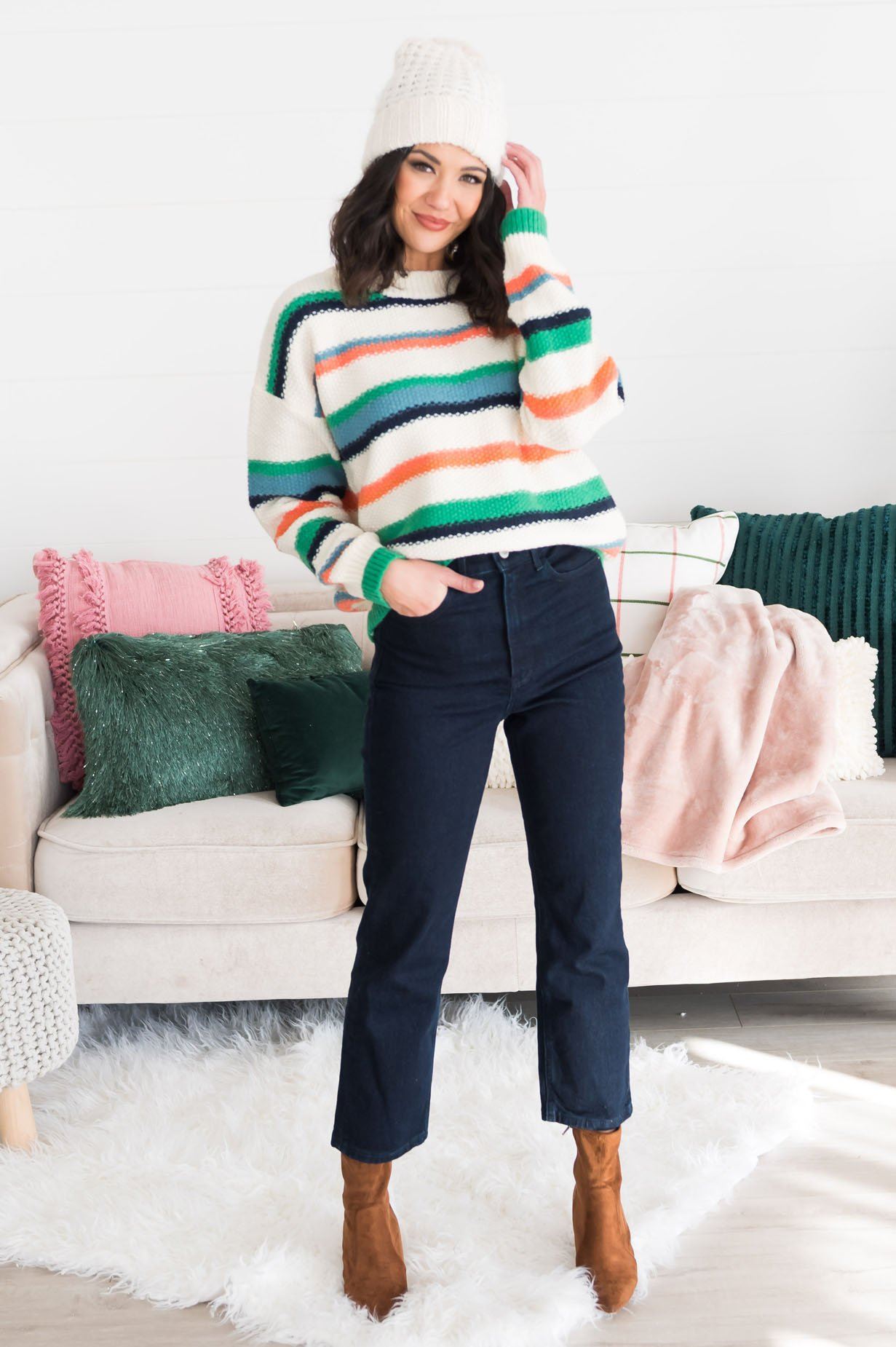 That Perfect Moment Modest Sweater Tops vendor-unknown