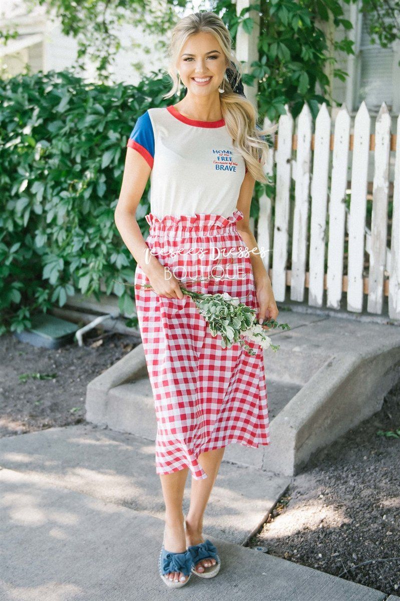 Home of The Free Short Sleeve Top Tops vendor-unknown