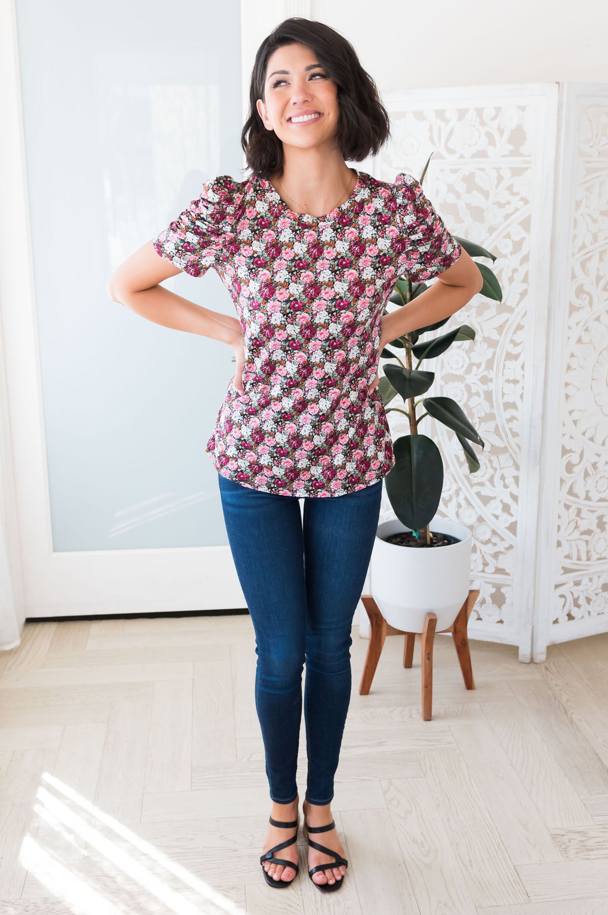 Waiting Pretty Modest Top Tops vendor-unknown