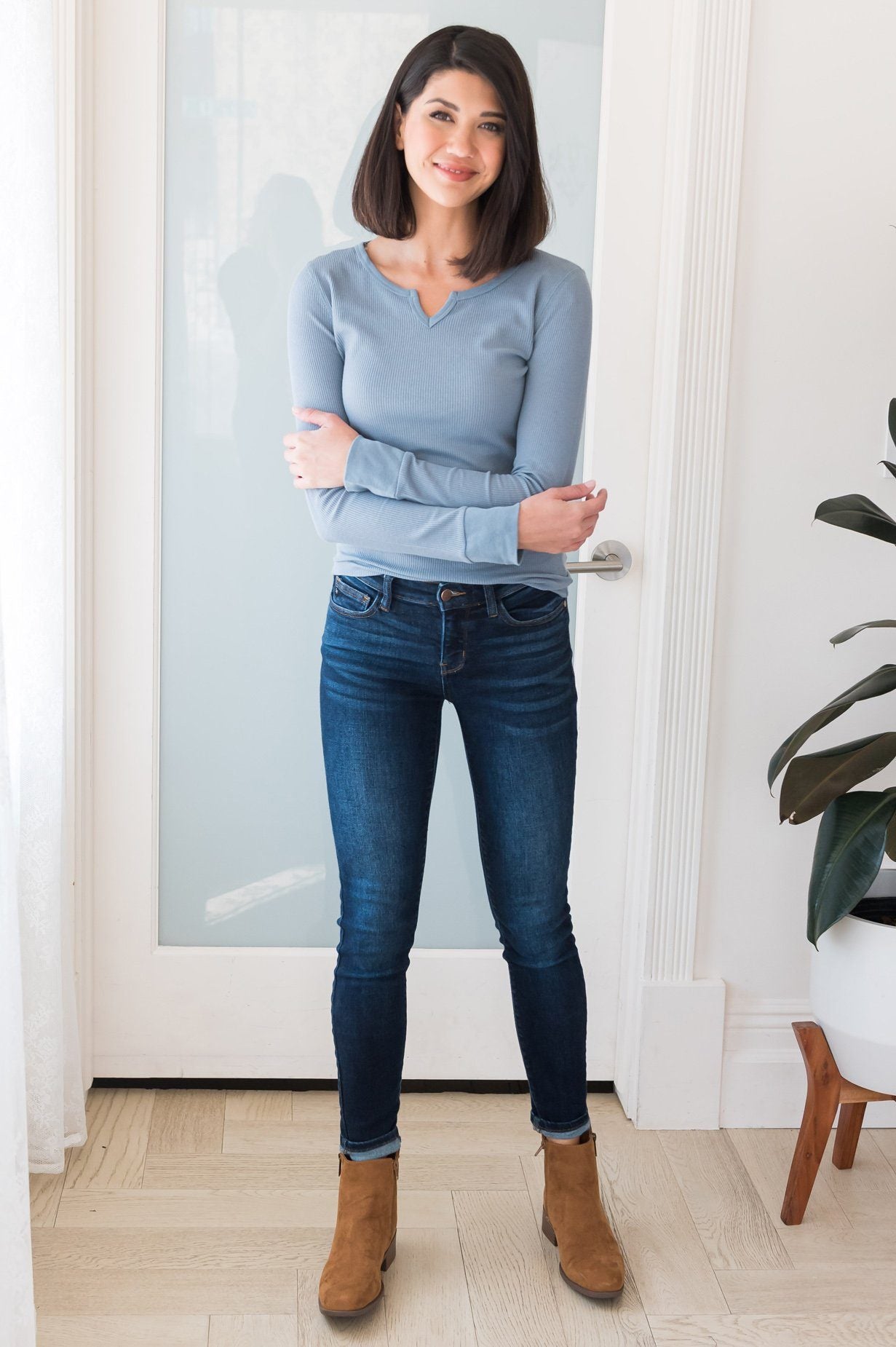 Keeping Knit Comfy Modest Sweater Tops vendor-unknown