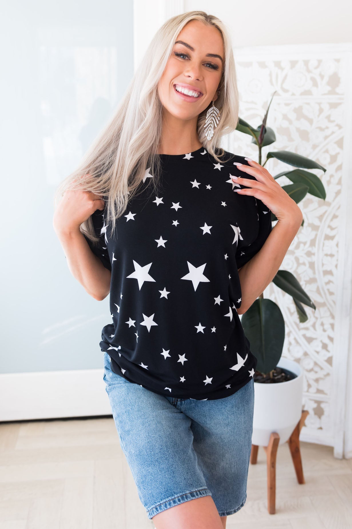 Seeing Stars Modest Top Modest Dresses vendor-unknown