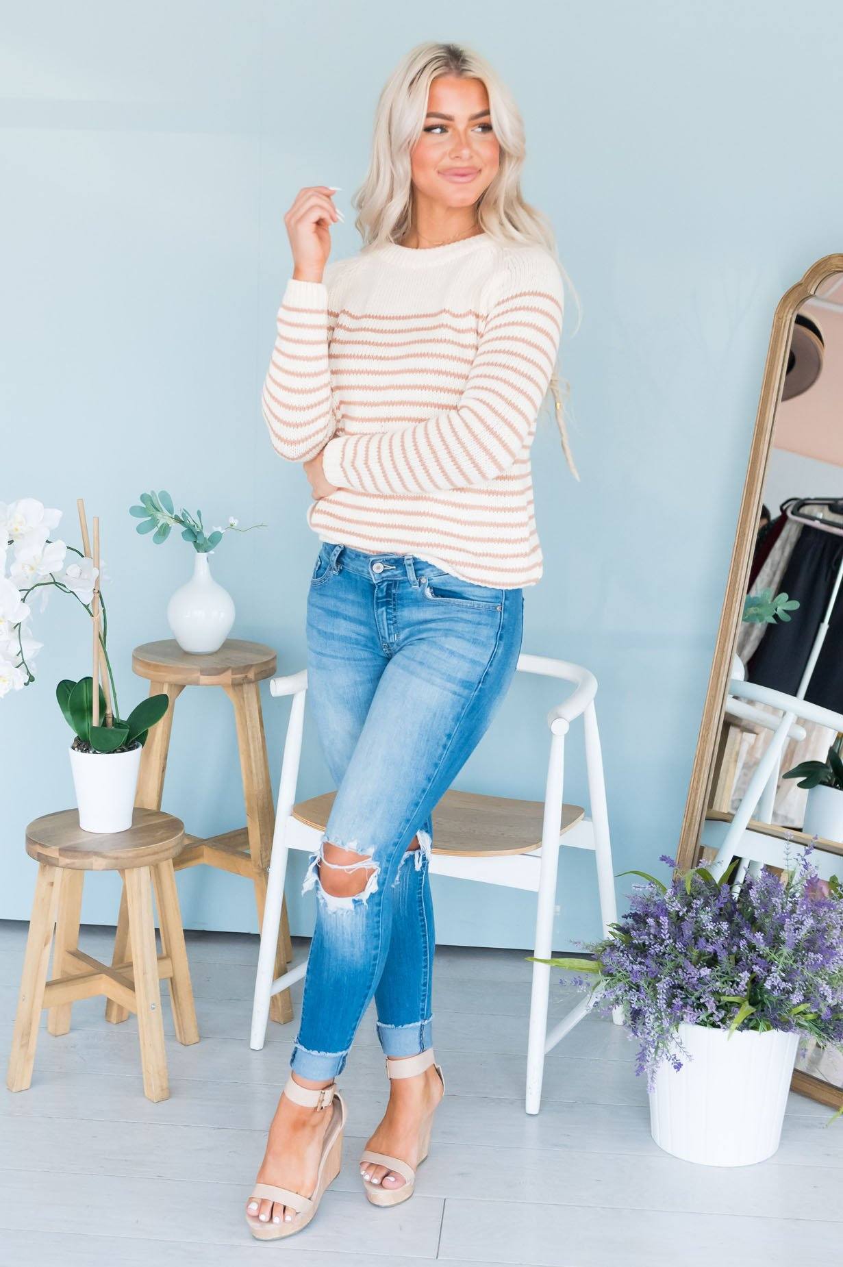 Perfect Evening Modest Sweater Tops vendor-unknown