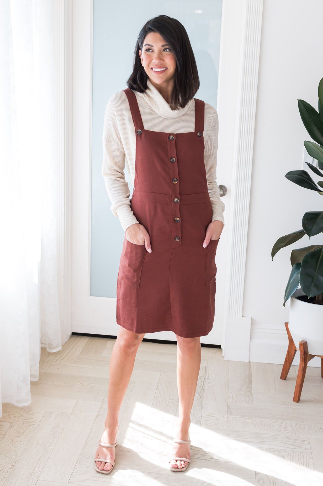 The Oakley Modest Overall Dress Modest Dresses vendor-unknown