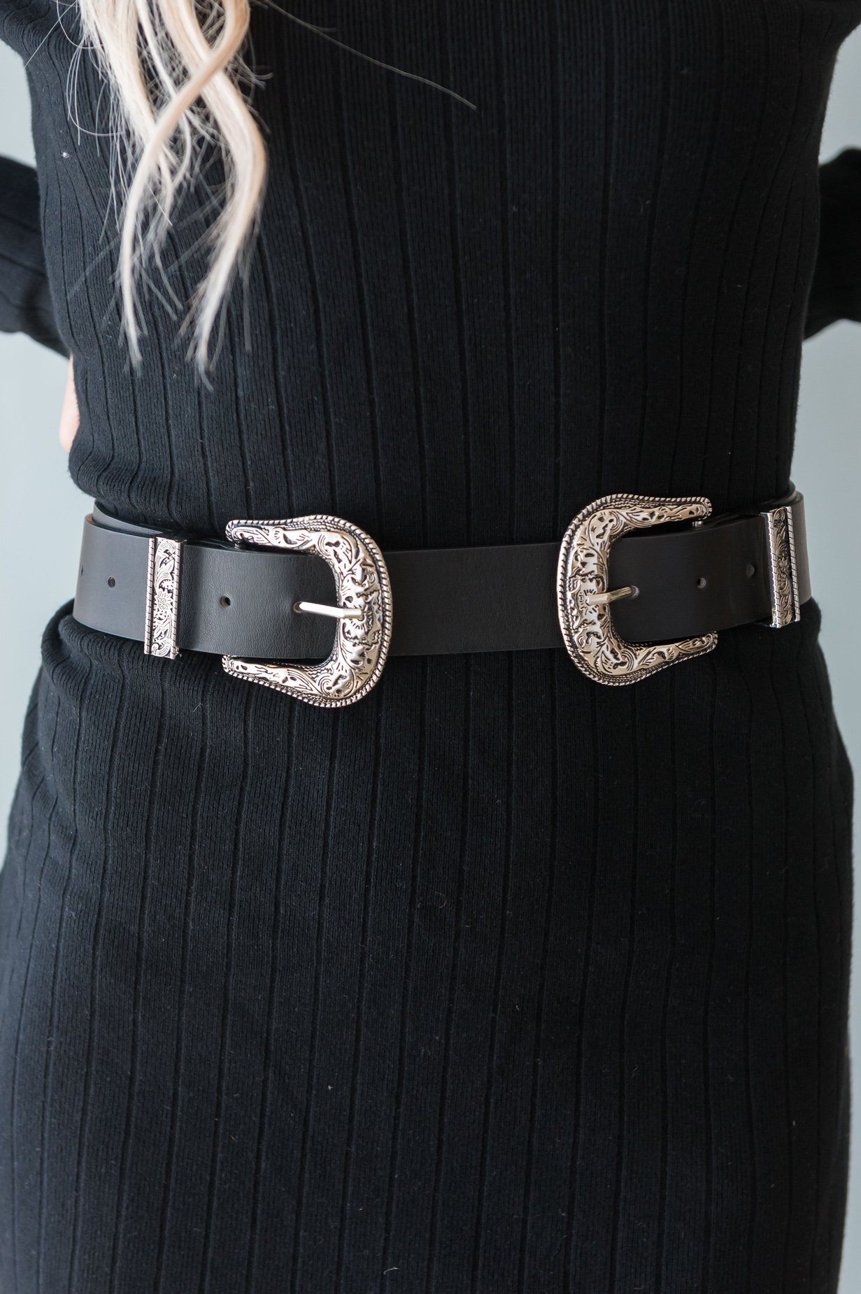 Stylish Statement Double Buckle Belt Accessories & Shoes Leto Accessories