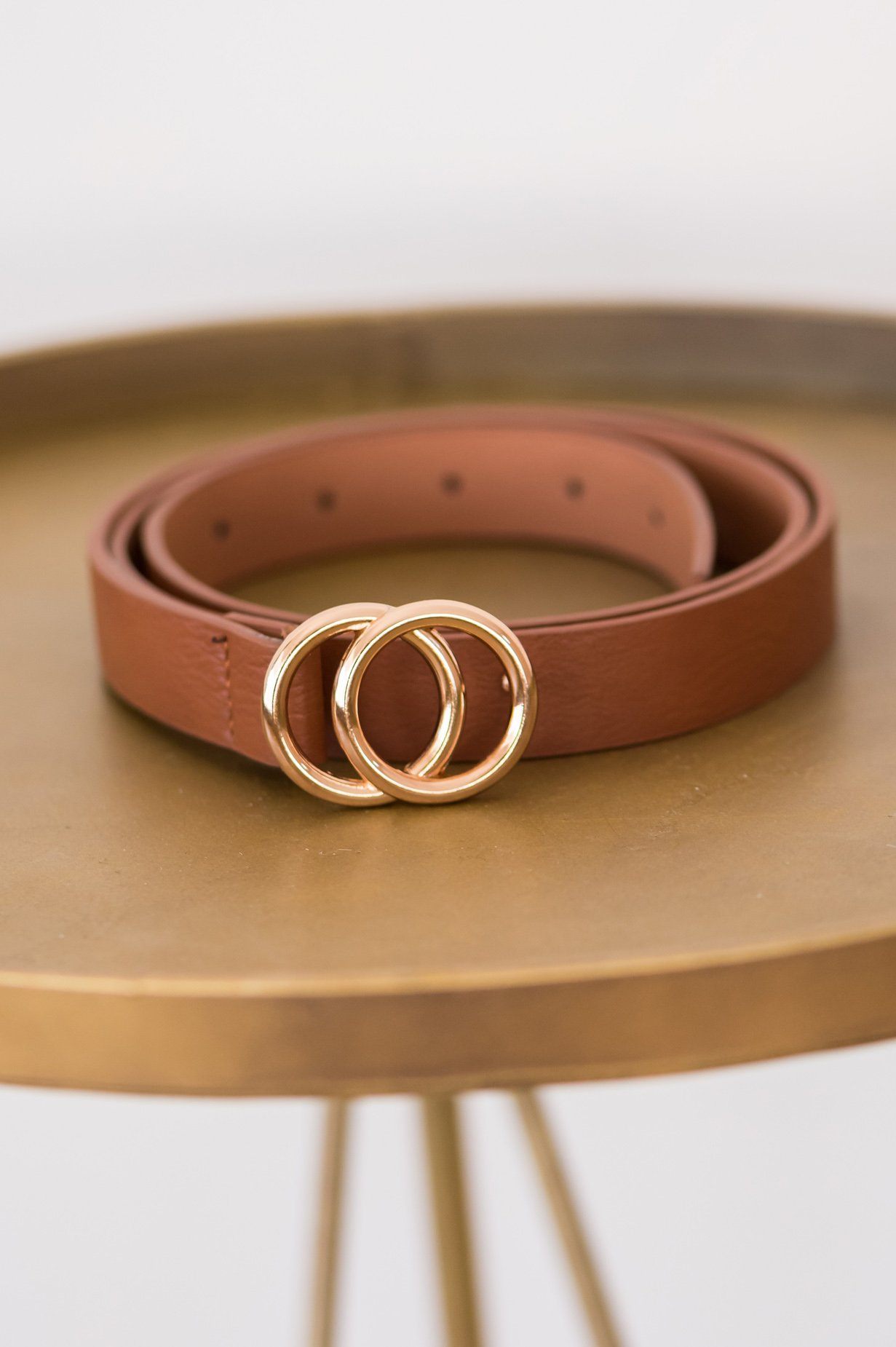 Skinny Double O-Ring Clasp Buckle Belt Accessories & Shoes Leto Accessories