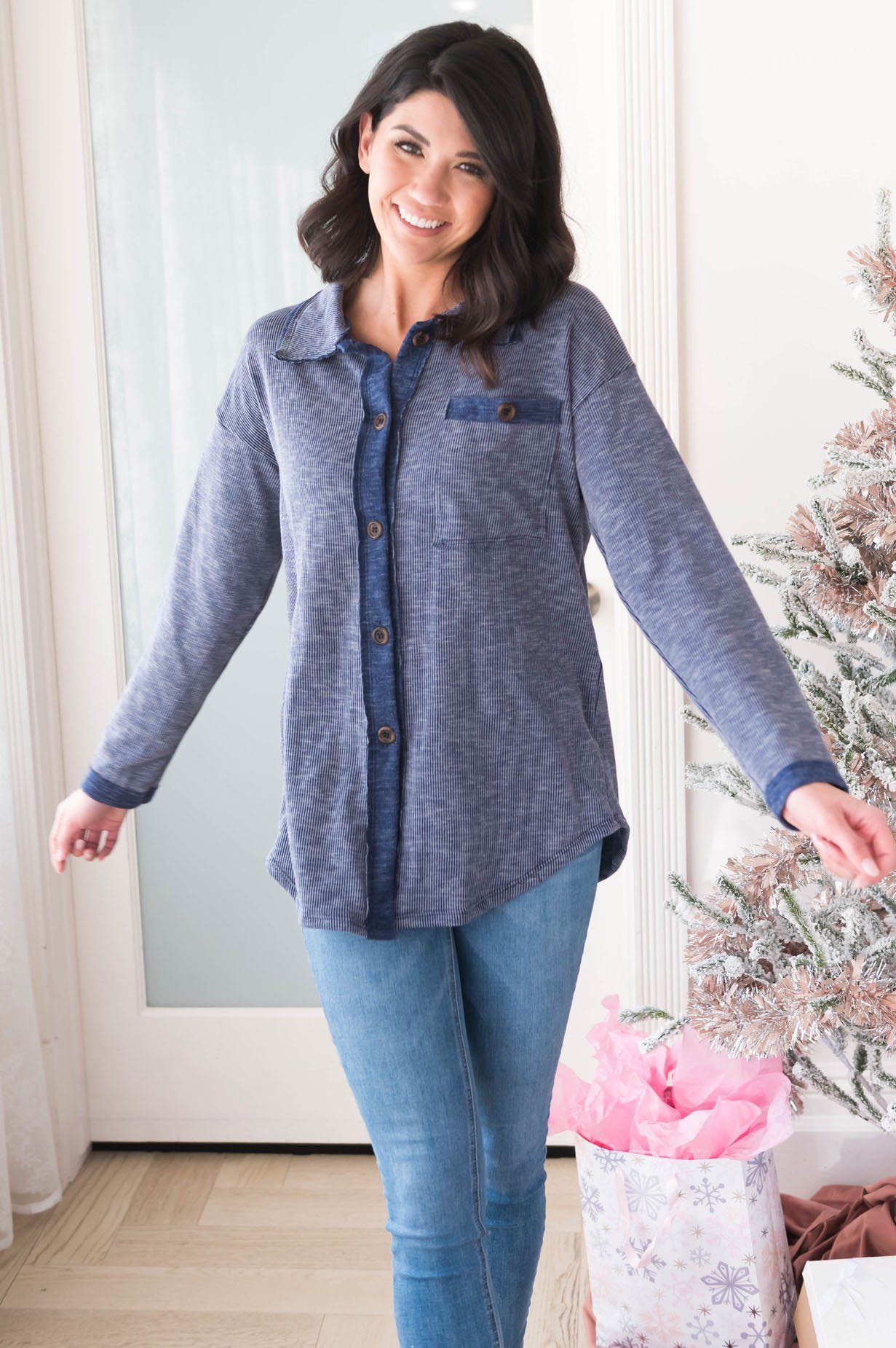 Snow Adorable Modest Shacket Modest Dresses vendor-unknown