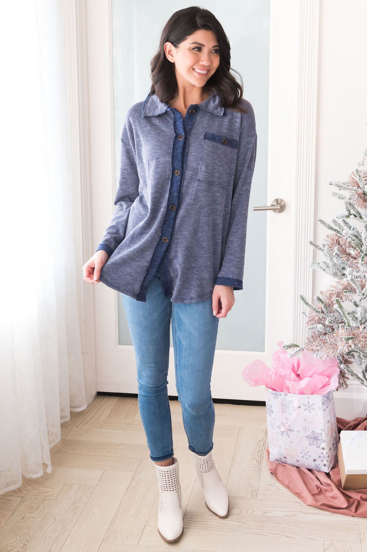 Snow Adorable Modest Shacket Modest Dresses vendor-unknown