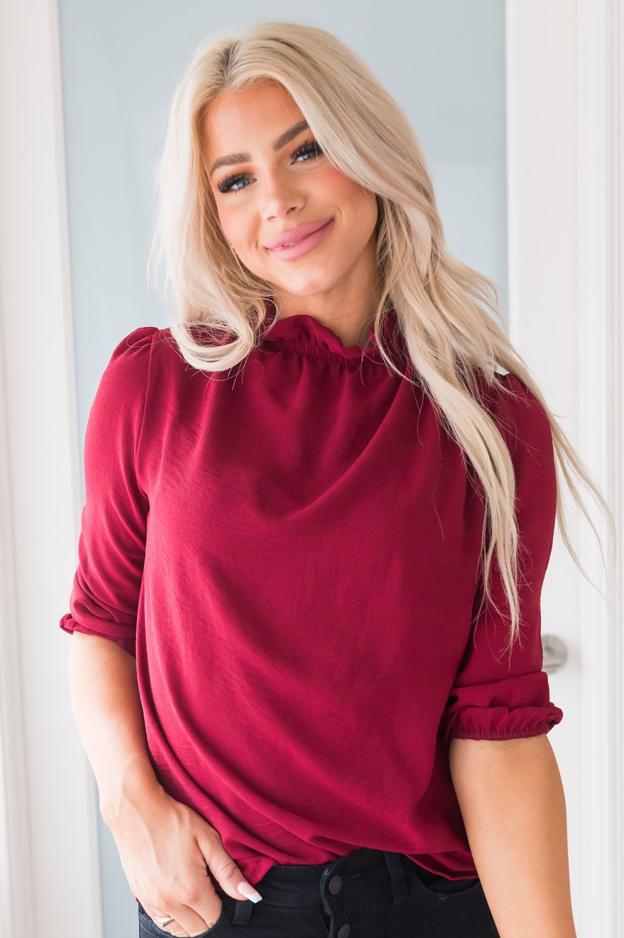 Catch You Later Modest Blouse Modest Dresses vendor-unknown