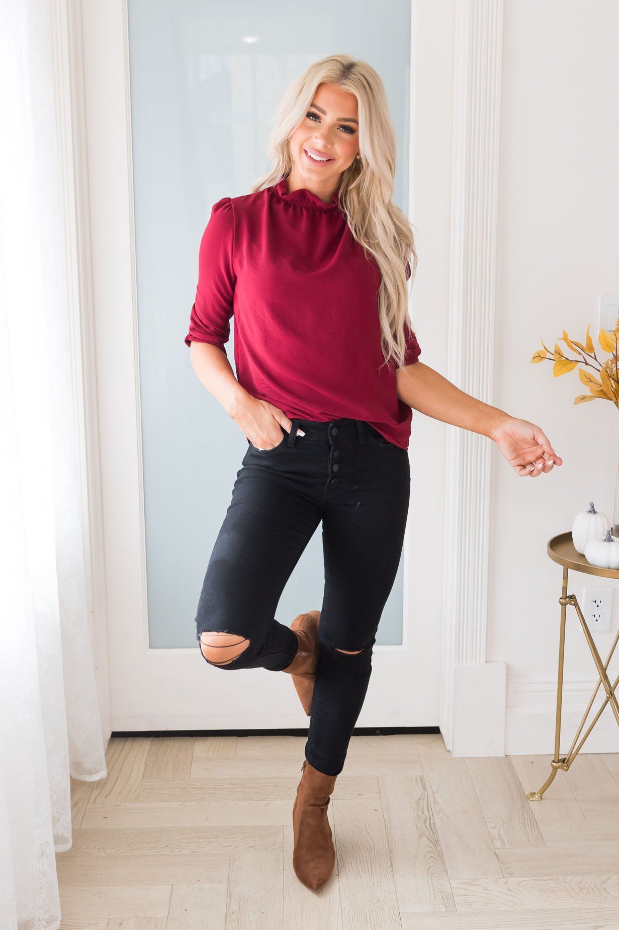 Catch You Later Modest Blouse Modest Dresses vendor-unknown