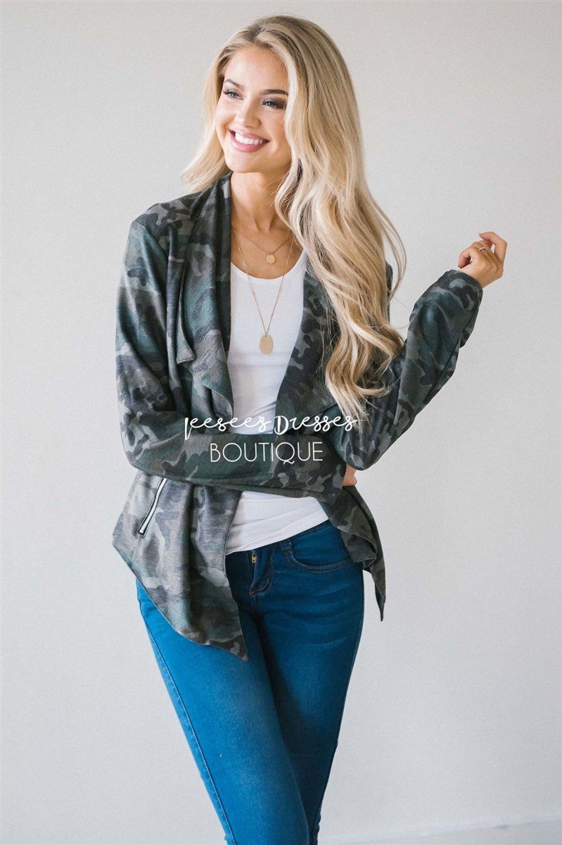 Fall Camo Cutie Jacket Tops vendor-unknown S Camo Print