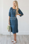 The Aundrea Modest Dresses vendor-unknown S Slate Blue