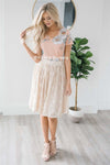 Stunning Cream Lace Skirt Skirts vendor-unknown