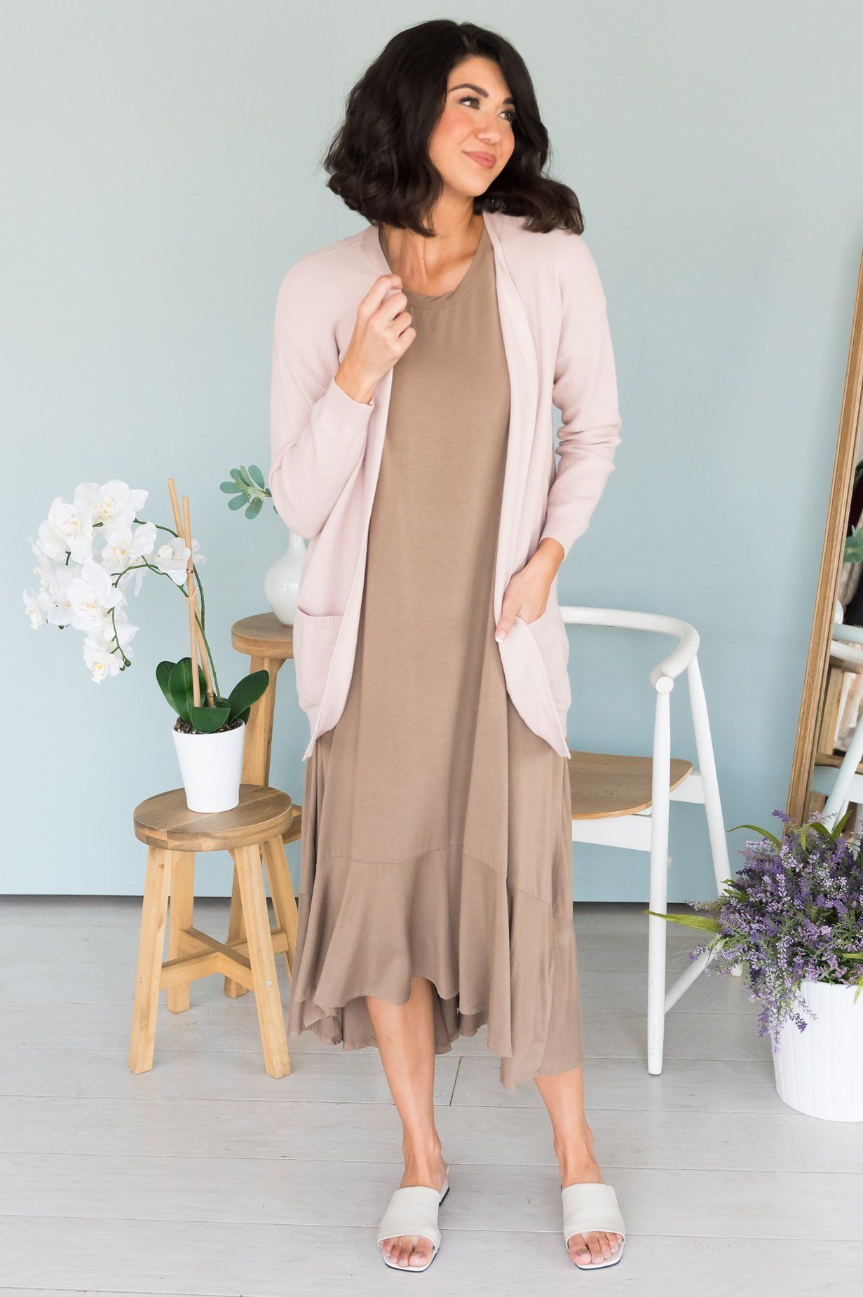 Casually Cool Modest Pocket Cardigan Modest Dresses vendor-unknown