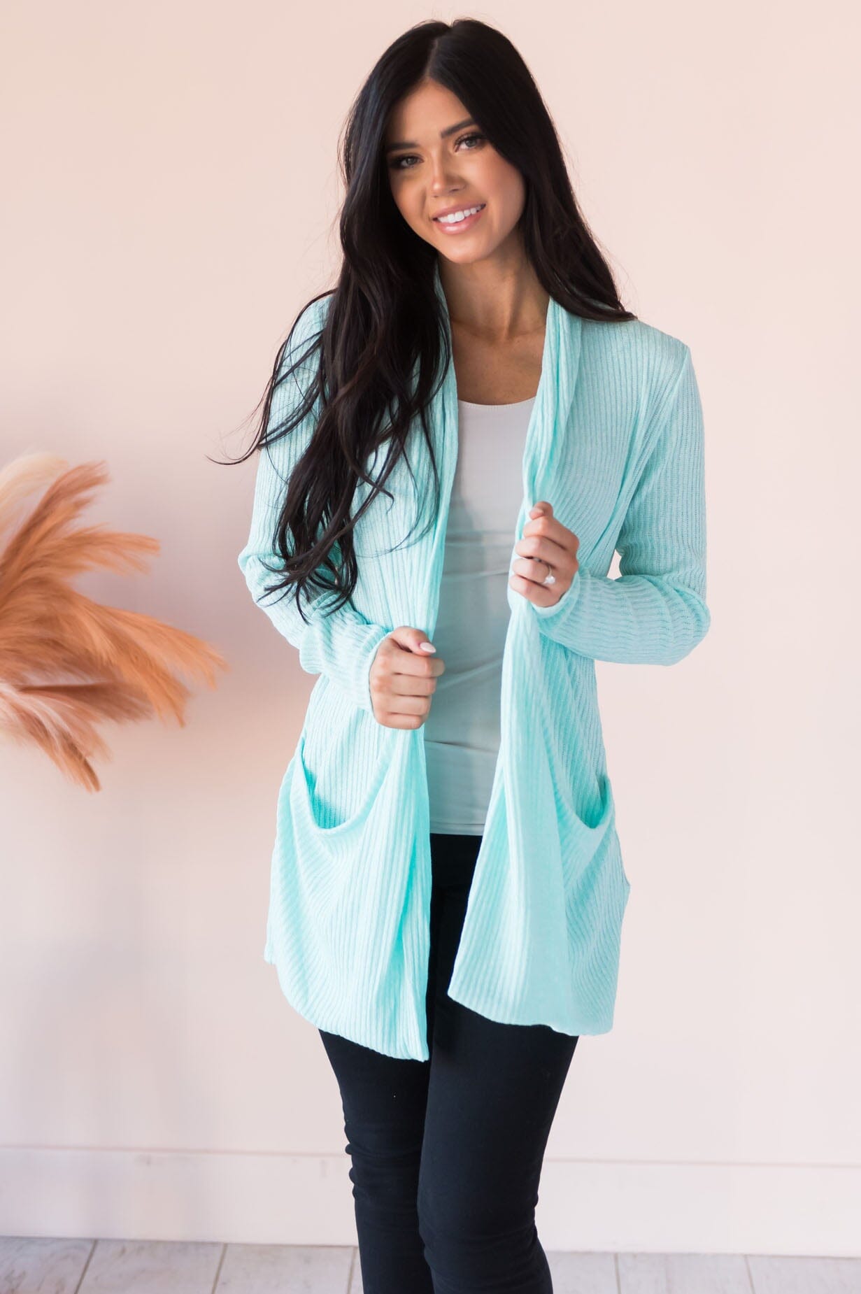 Singing To My Soul Modest Pocket Cardigan Modest Dresses vendor-unknown