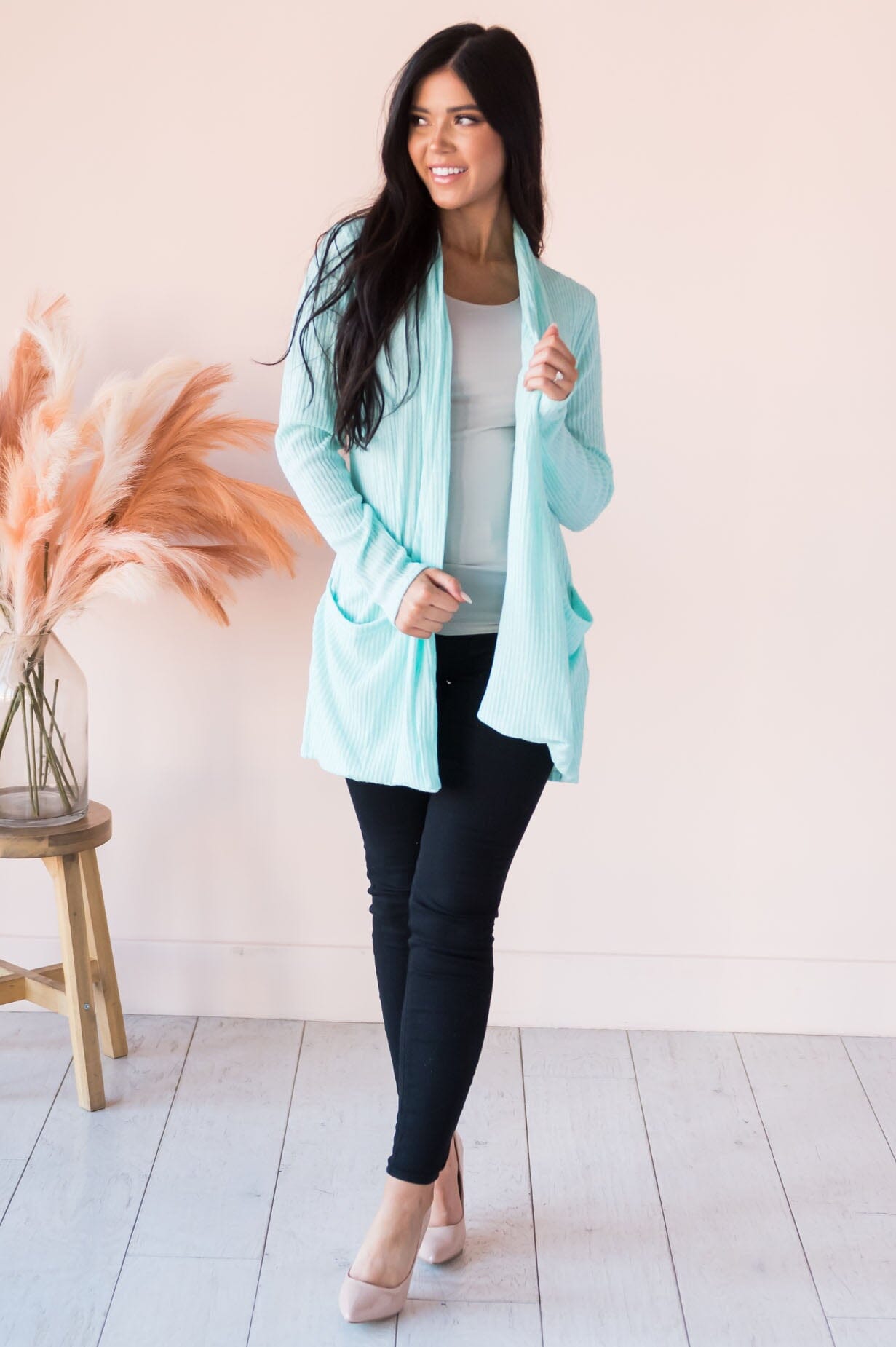 Singing To My Soul Modest Pocket Cardigan Modest Dresses vendor-unknown