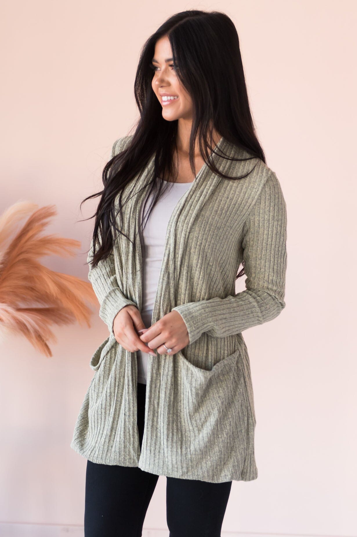 Singing To My Soul Modest Pocket Cardigan Modest Dresses vendor-unknown