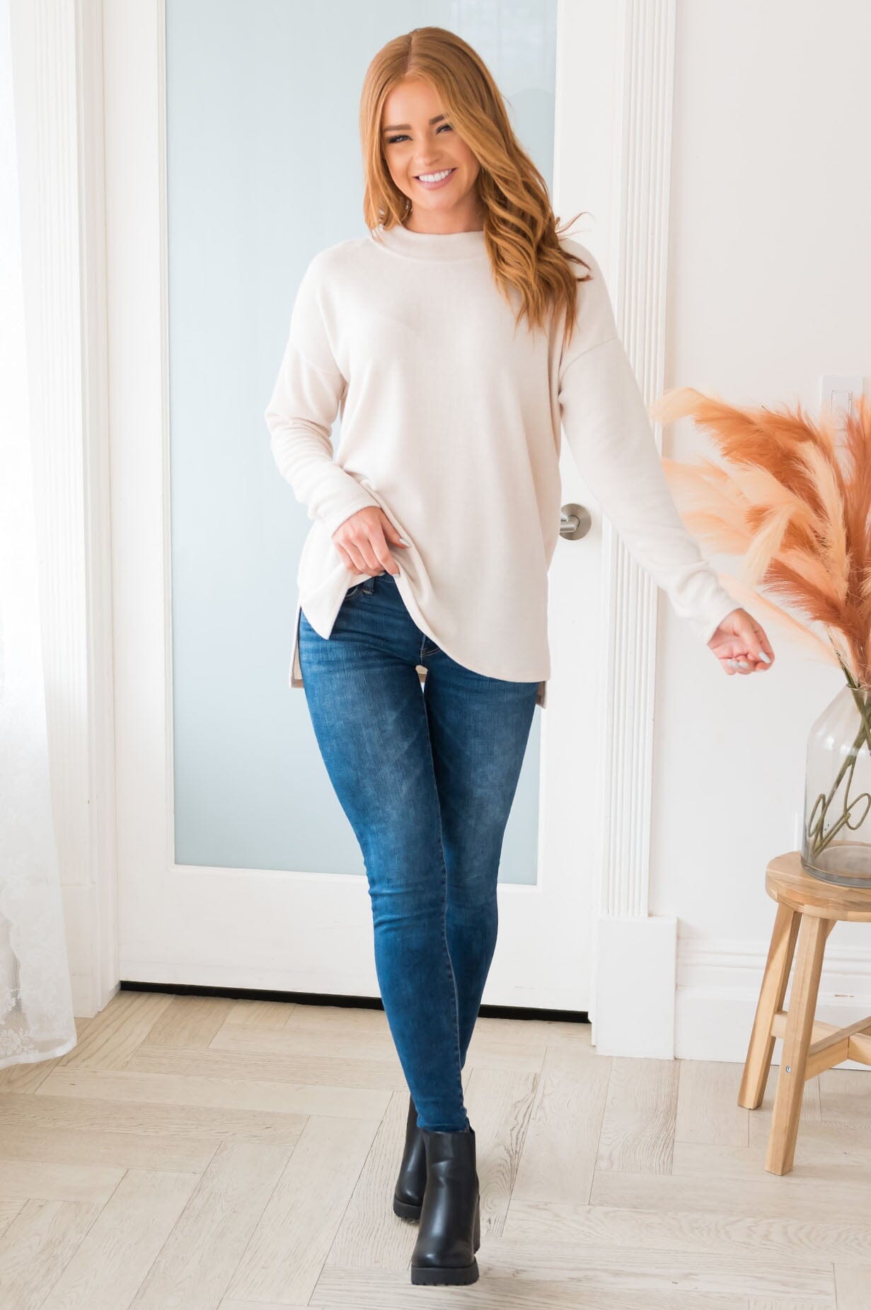 Meet Me Where We First Met Modest Sweater Tops vendor-unknown