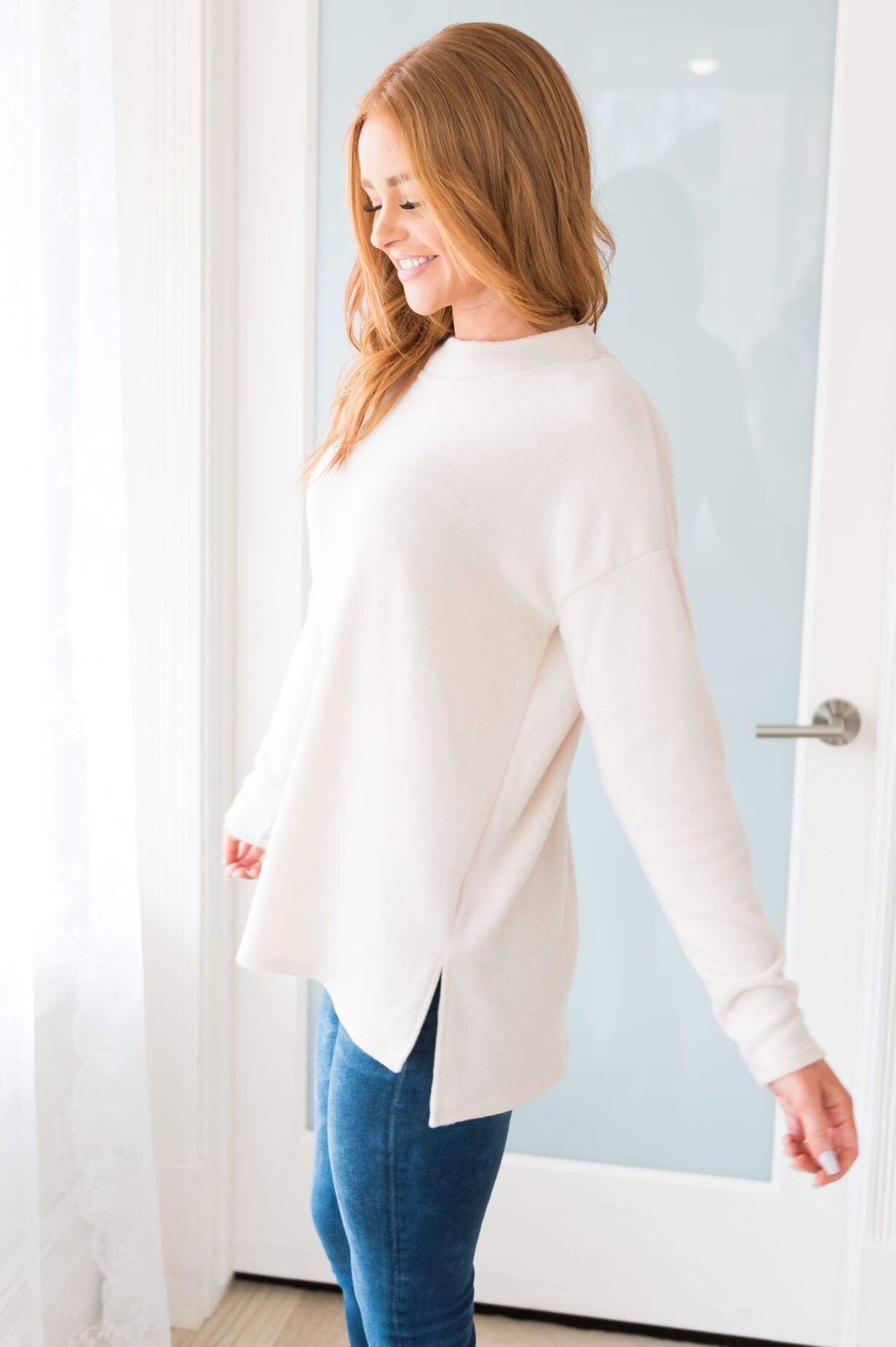 Meet Me Where We First Met Modest Sweater Tops vendor-unknown