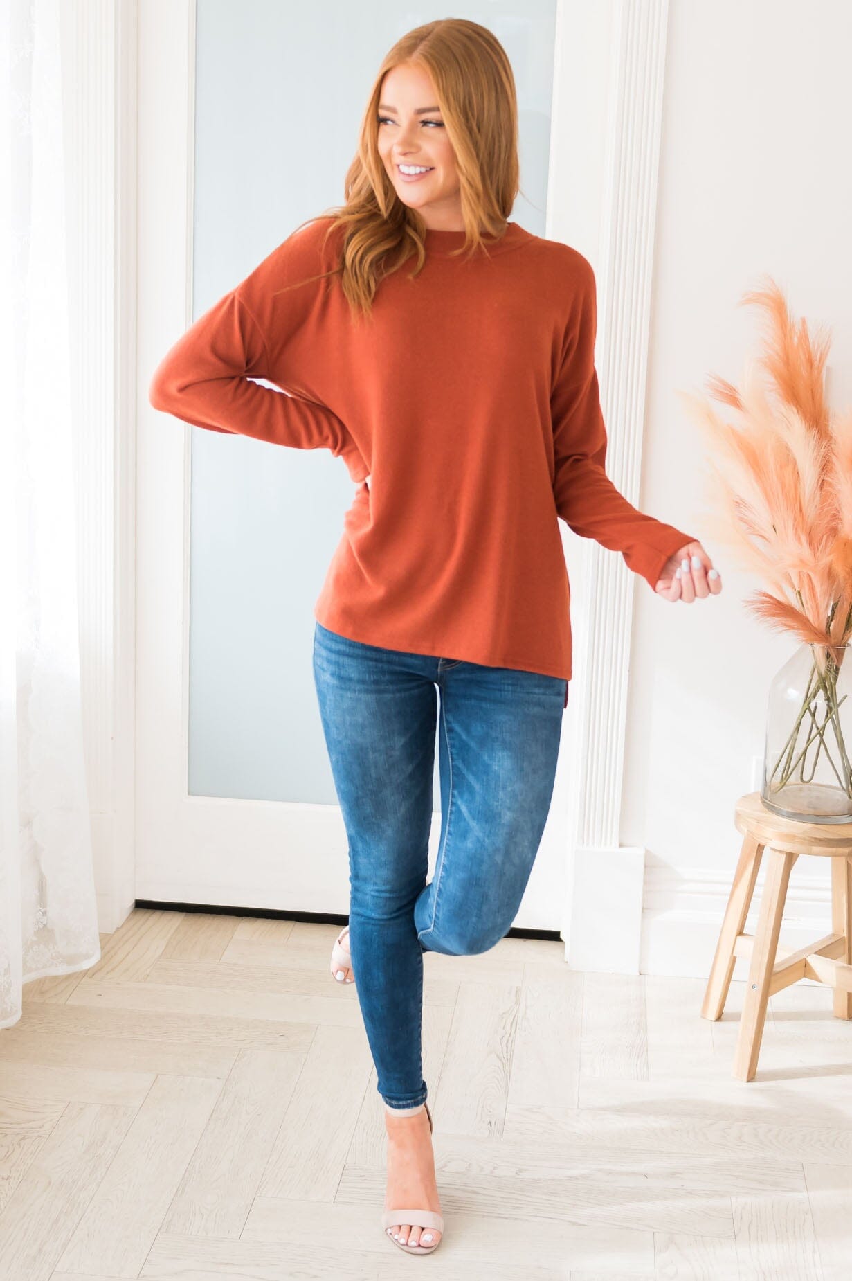 Meet Me Where We First Met Modest Sweater Tops vendor-unknown