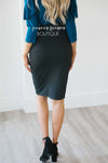 Perfect Fit Charcoal Pencil Skirts vendor-unknown