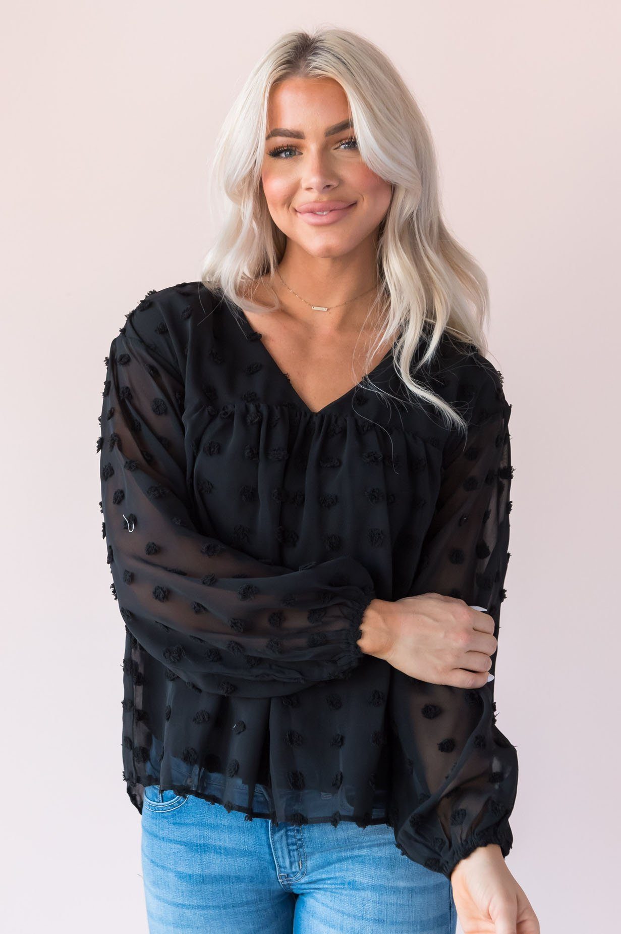 Adored Always Modest Blouse Tops vendor-unknown