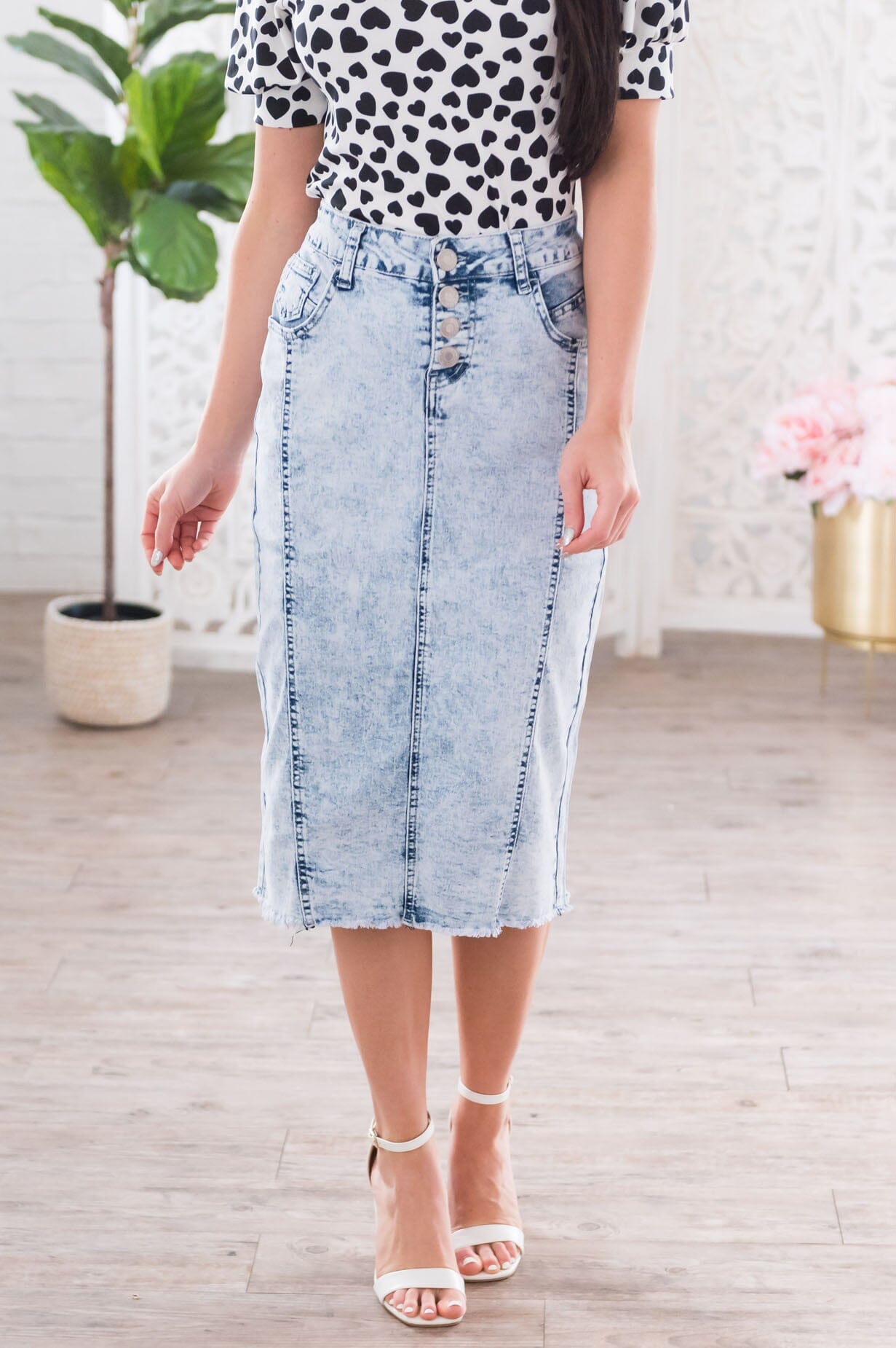 Feeling Nostalgic Modest Denim Skirt Modest Dresses vendor-unknown