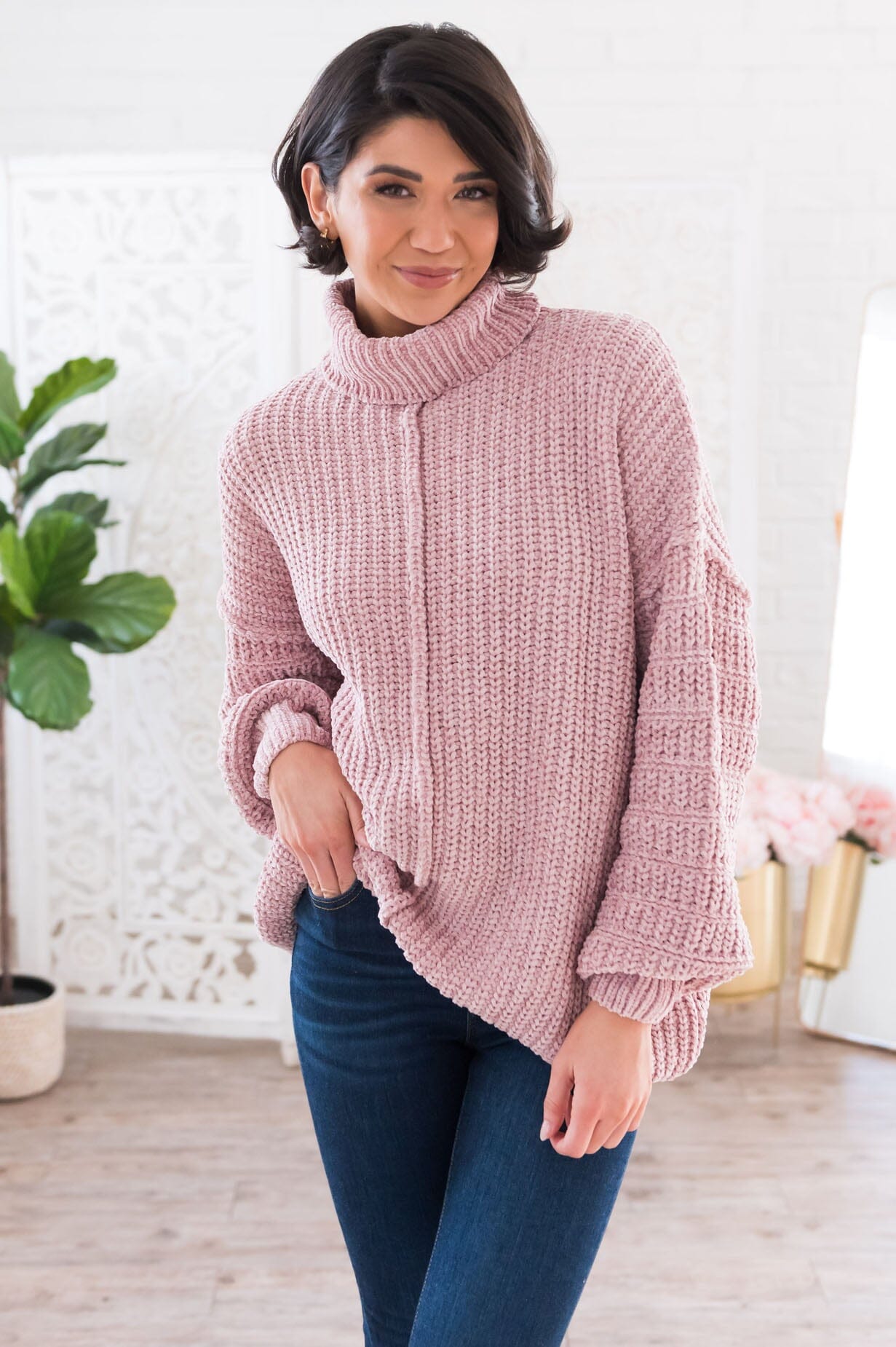 Oh So Cherished Modest Chenille Sweater Modest Dresses vendor-unknown