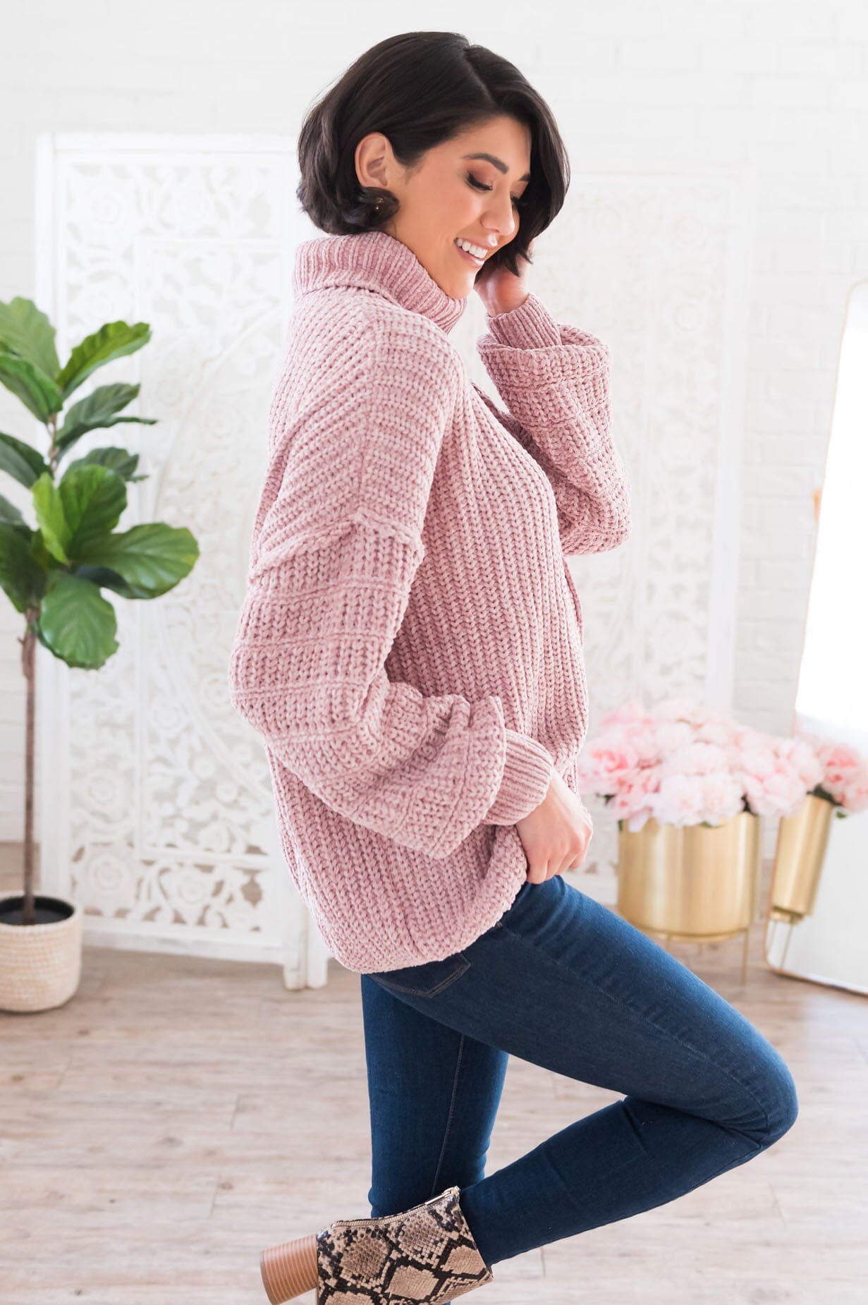 Oh So Cherished Modest Chenille Sweater Modest Dresses vendor-unknown