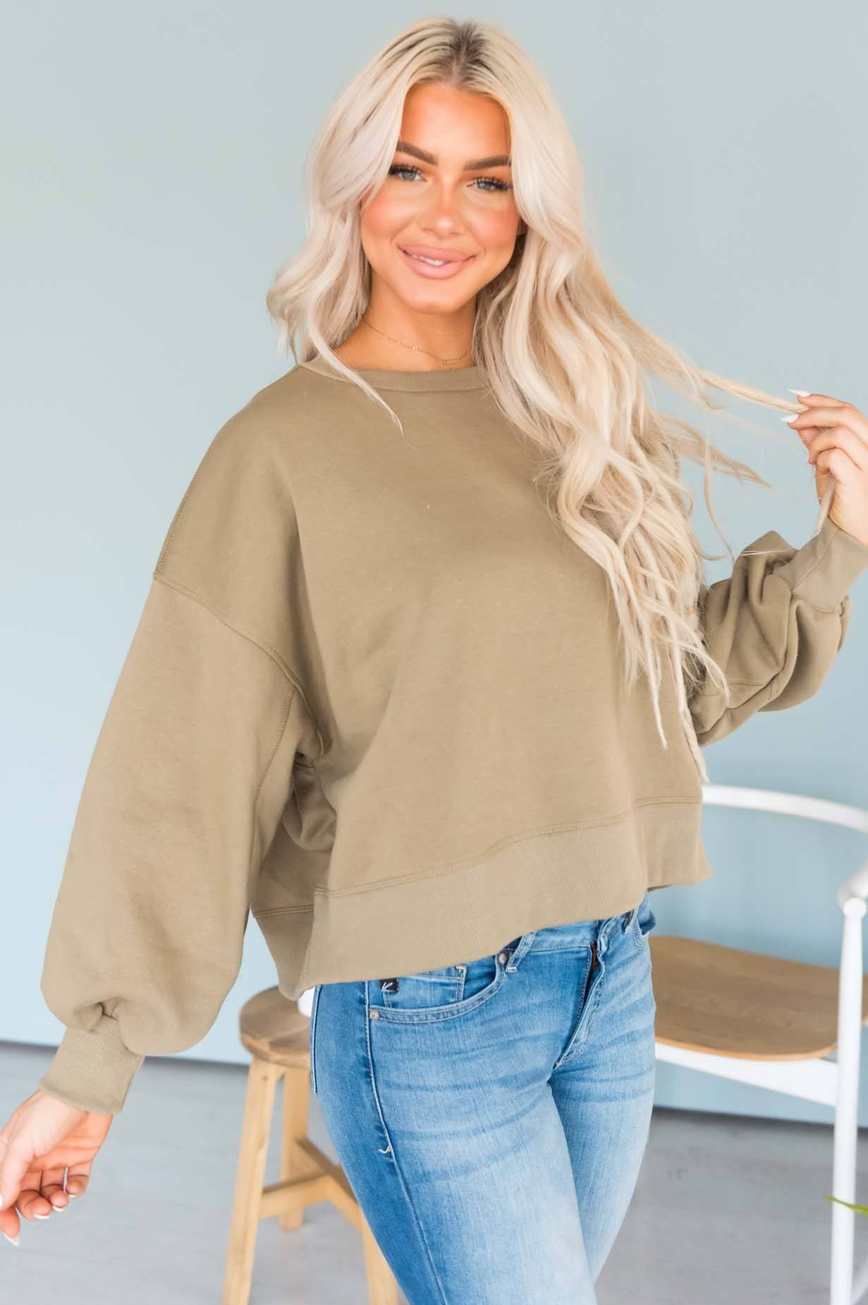 September Sunsets Modest Crewneck Modest Dresses vendor-unknown