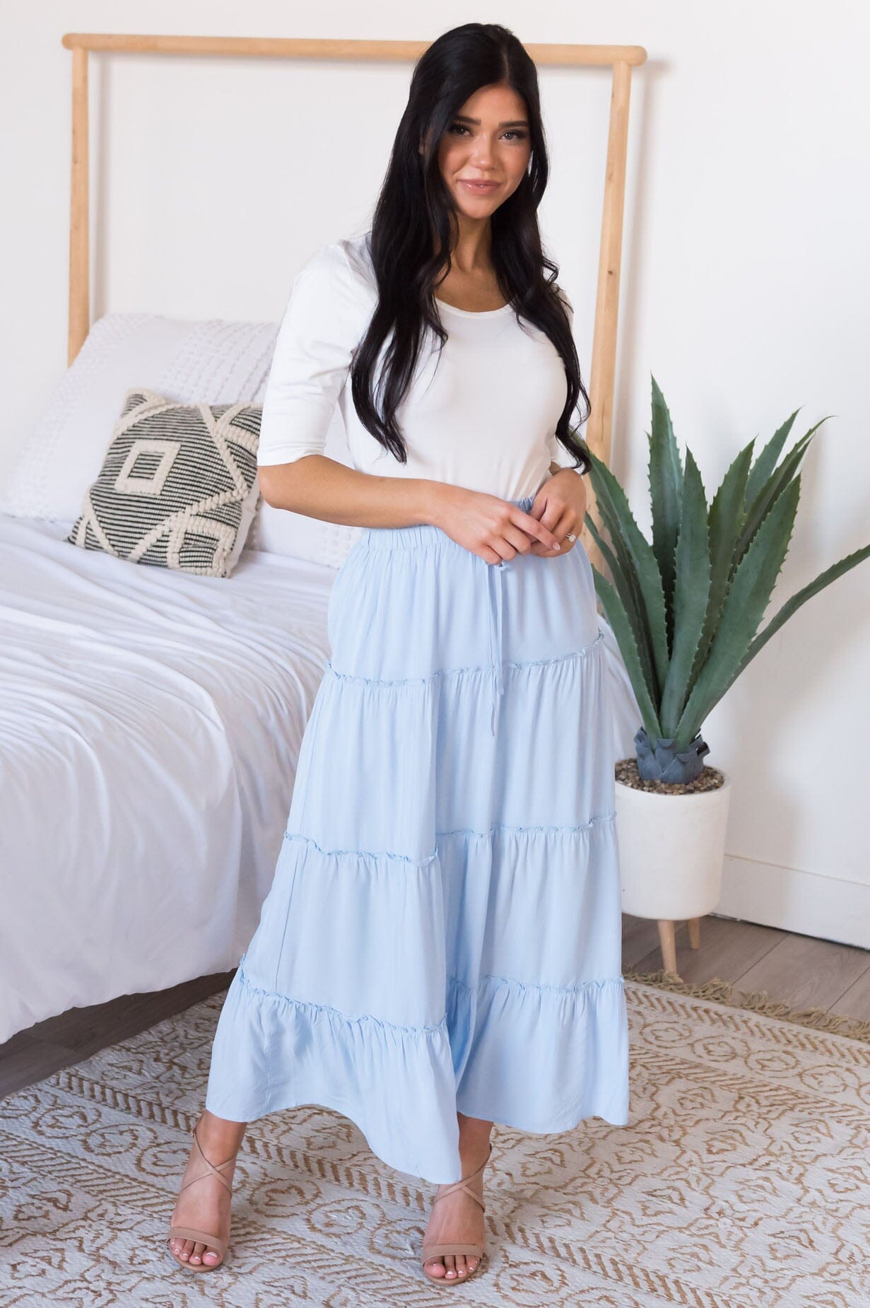 Under The Sun Modest Tier Skirt Skirts vendor-unknown