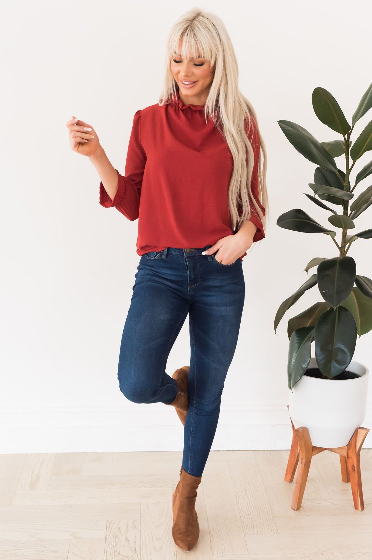 Catch You Later Modest Blouse Modest Dresses vendor-unknown