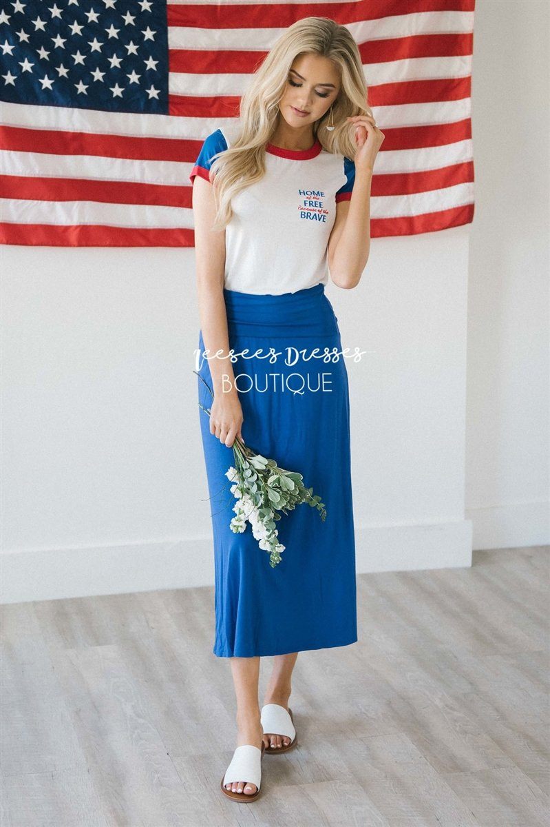 Home of The Free Short Sleeve Top Tops vendor-unknown