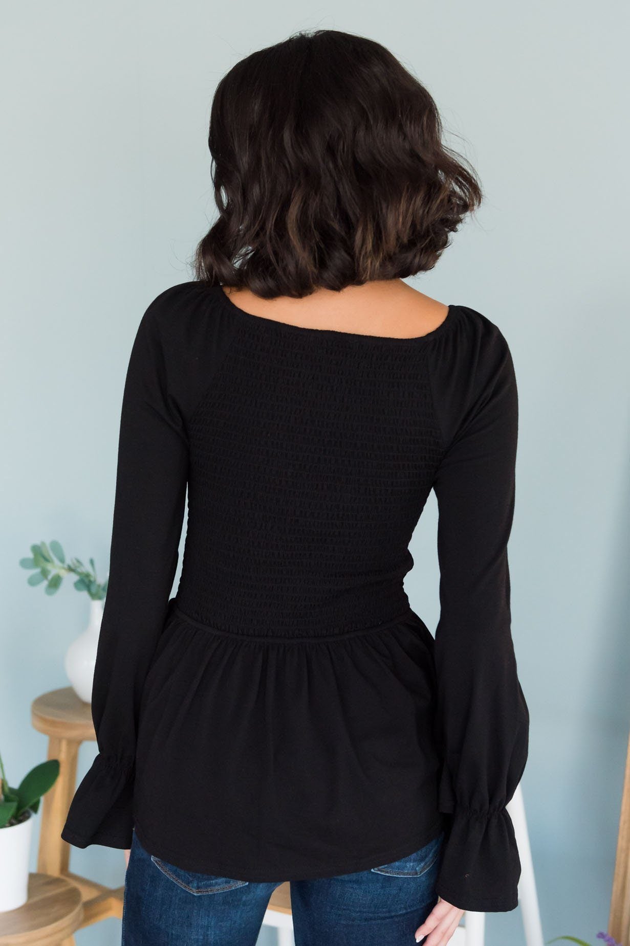 The Perfect Time Modest Blouse Tops vendor-unknown