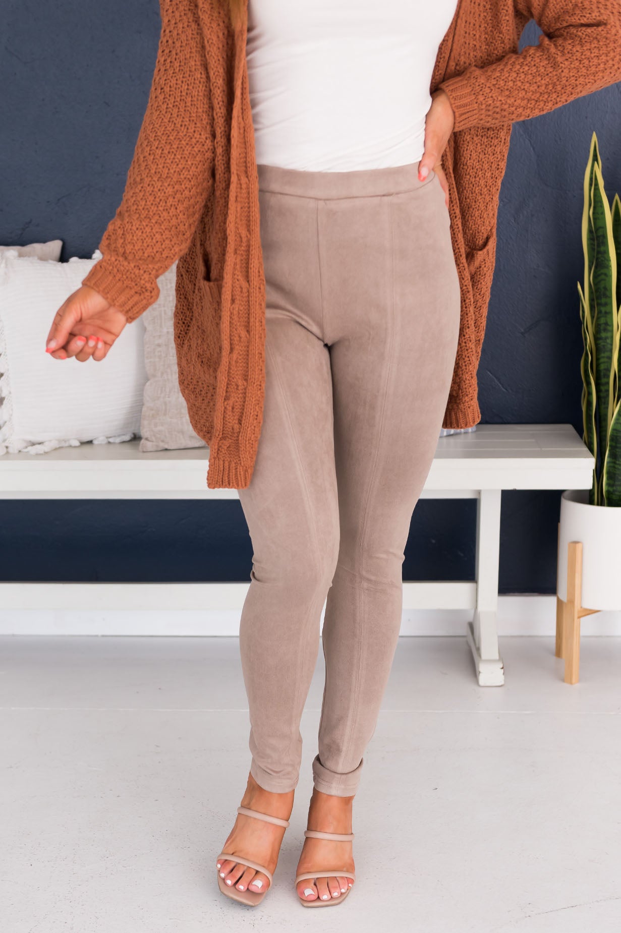 Fall Fashion Faux Suede Leggings Modest Dresses vendor-unknown