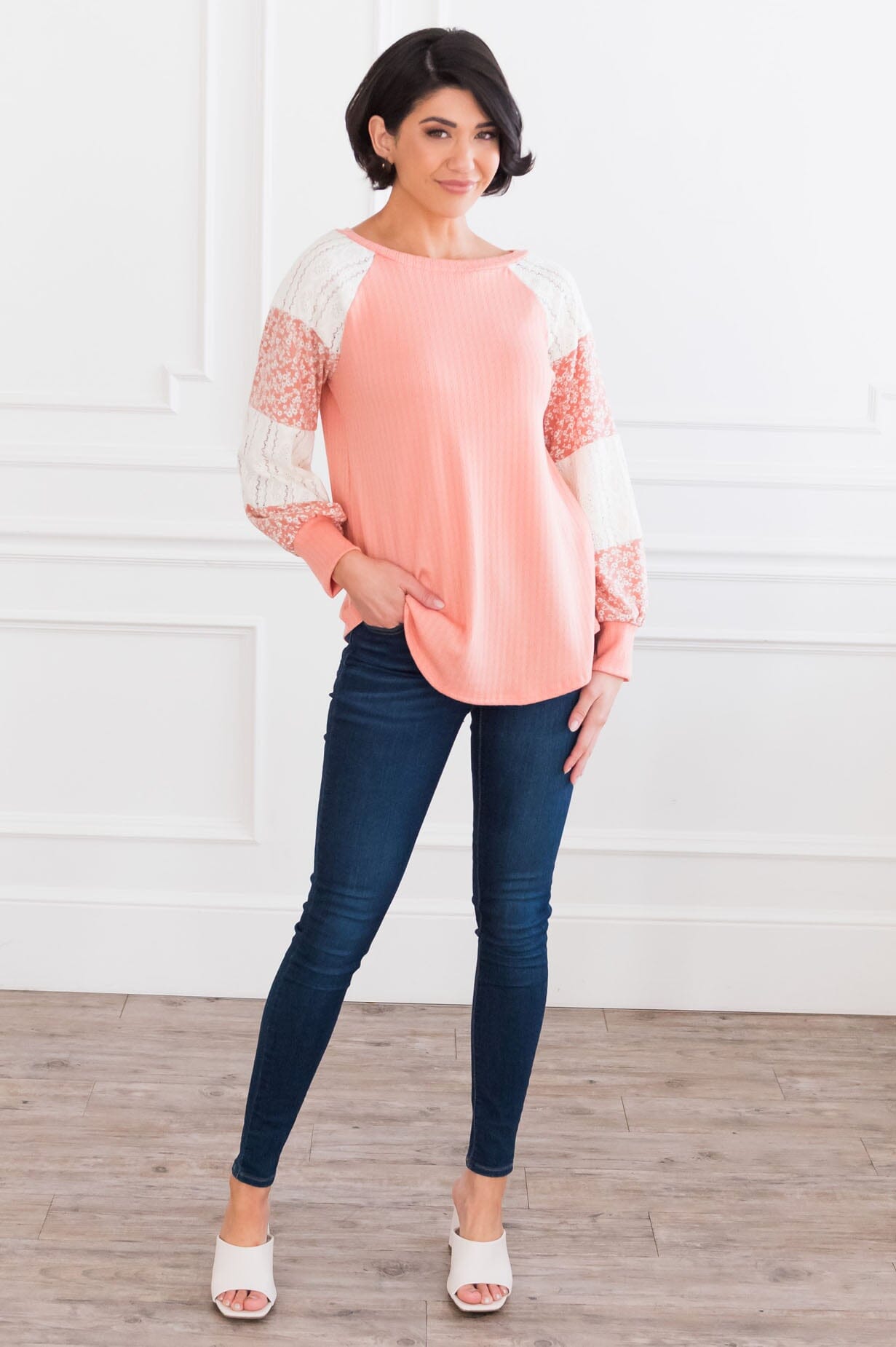 Pocket Full Of Flowers Modest Top Modest Dresses vendor-unknown