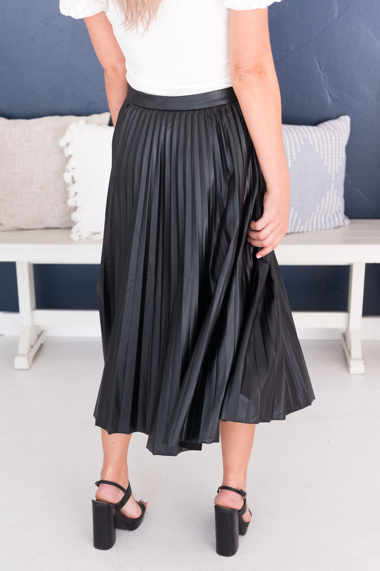 Falling For You Modest Pleat Skirt NeeSee's Dresses