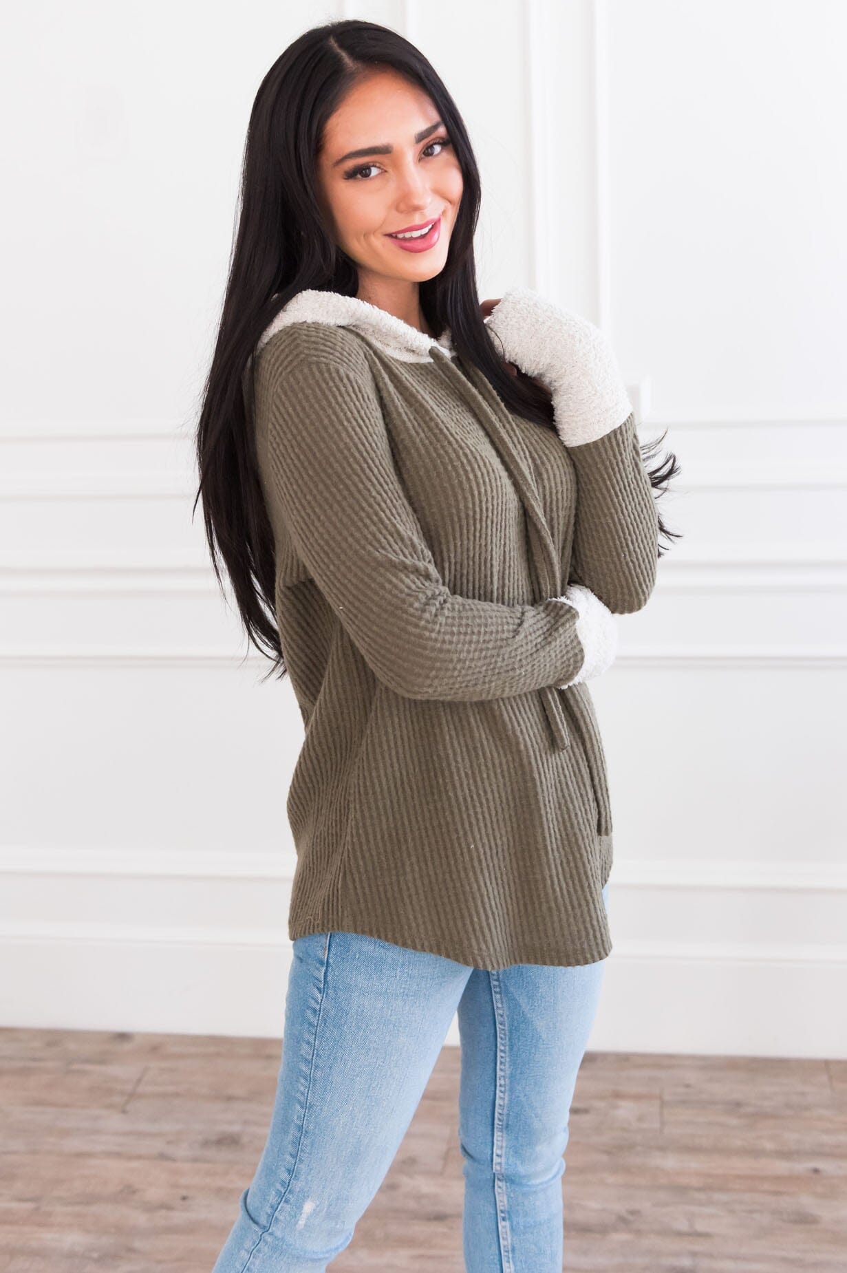 Enjoy The Day Modest Hoodie Modest Dresses vendor-unknown