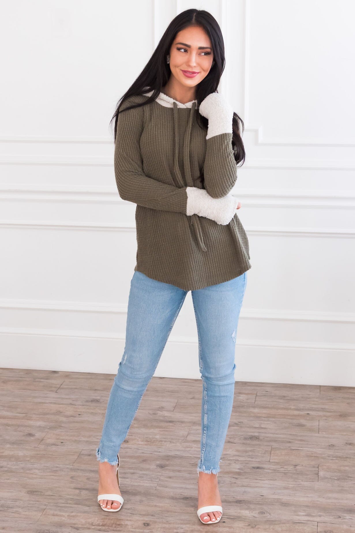 Enjoy The Day Modest Hoodie Modest Dresses vendor-unknown