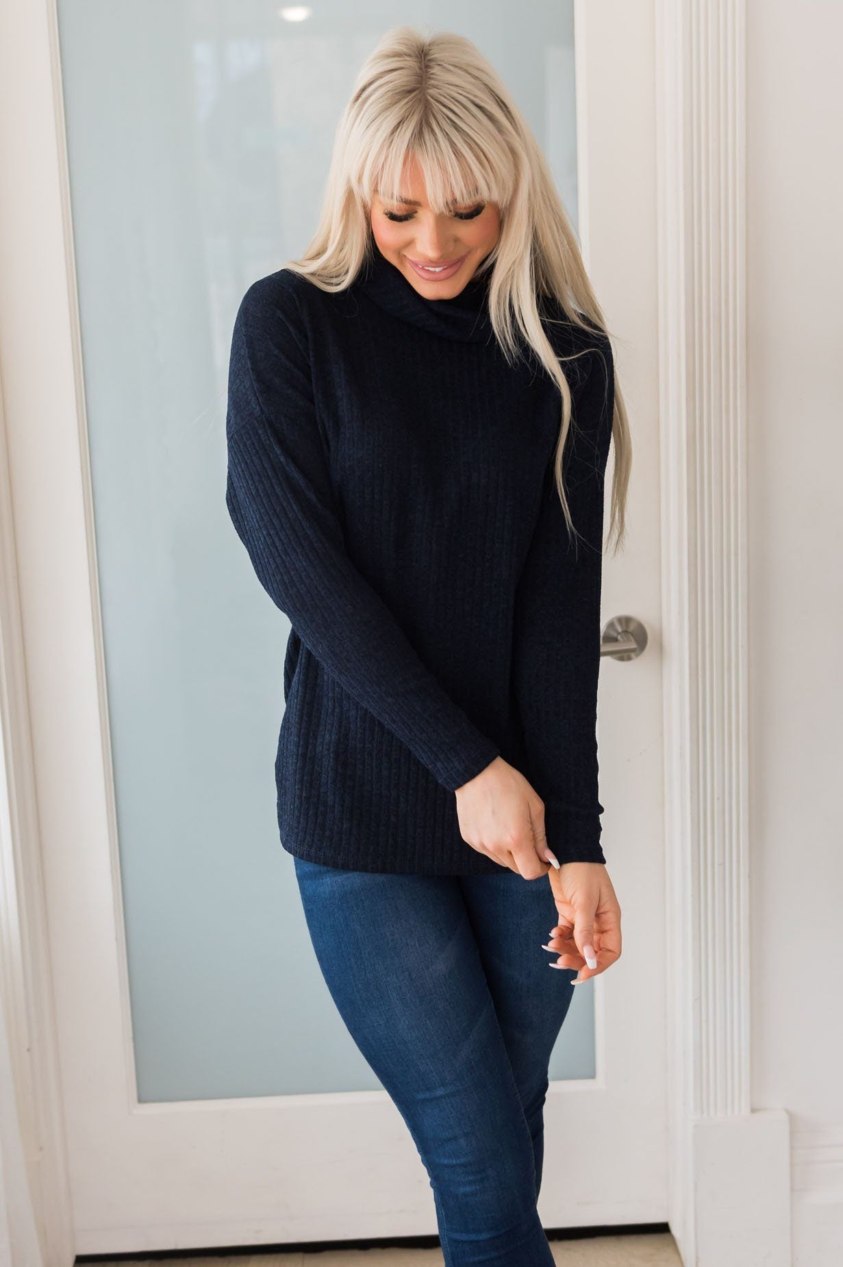 Cozy Basic Modest Turtleneck Modest Dresses vendor-unknown