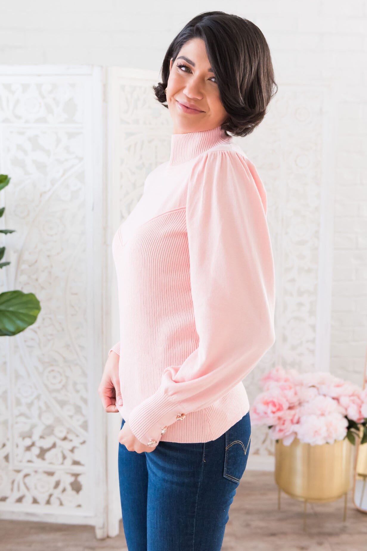 First Love Modest Ribbed Sweater Modest Dresses vendor-unknown